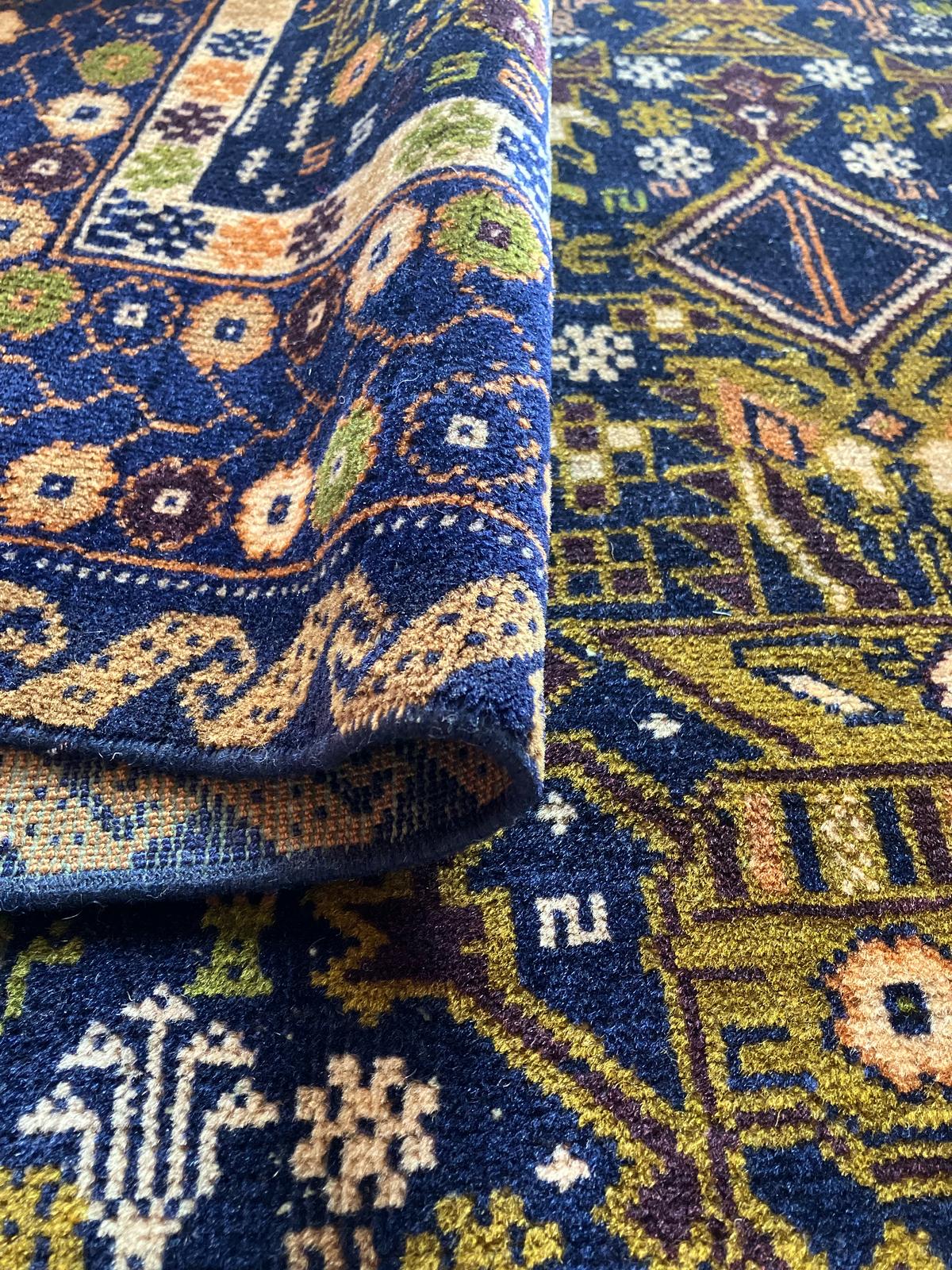 Handmade Vintage Turkoman Medium Rug 3'10" X 6'