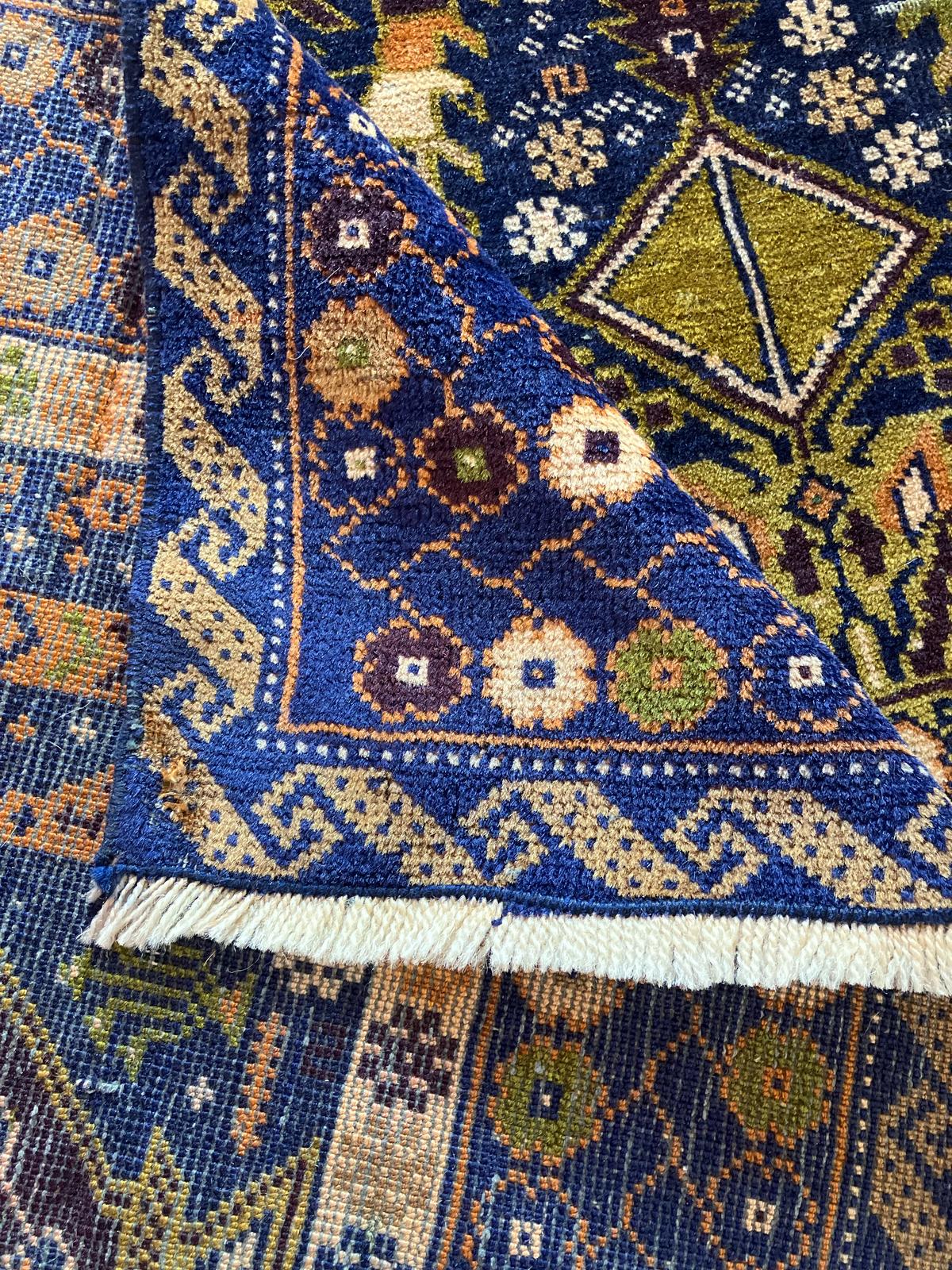 Handmade Vintage Turkoman Medium Rug 3'10" X 6'