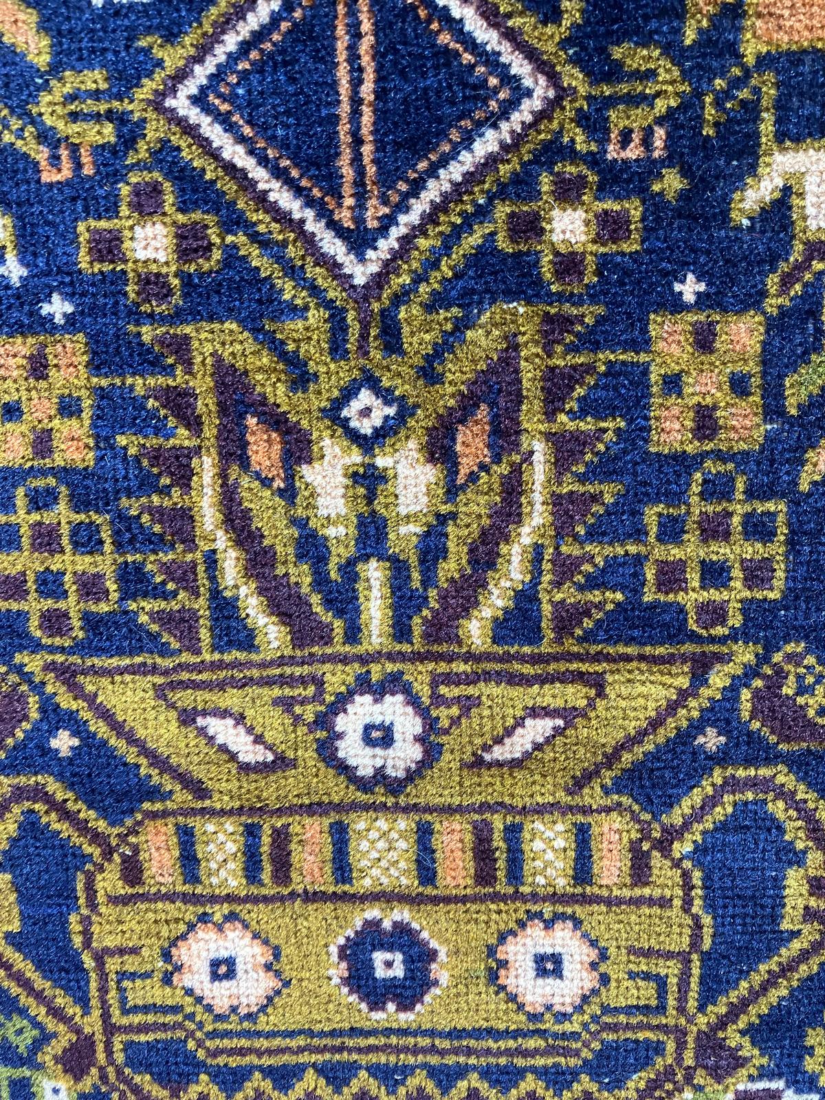 Handmade Vintage Turkoman Medium Rug 3'10" X 6'