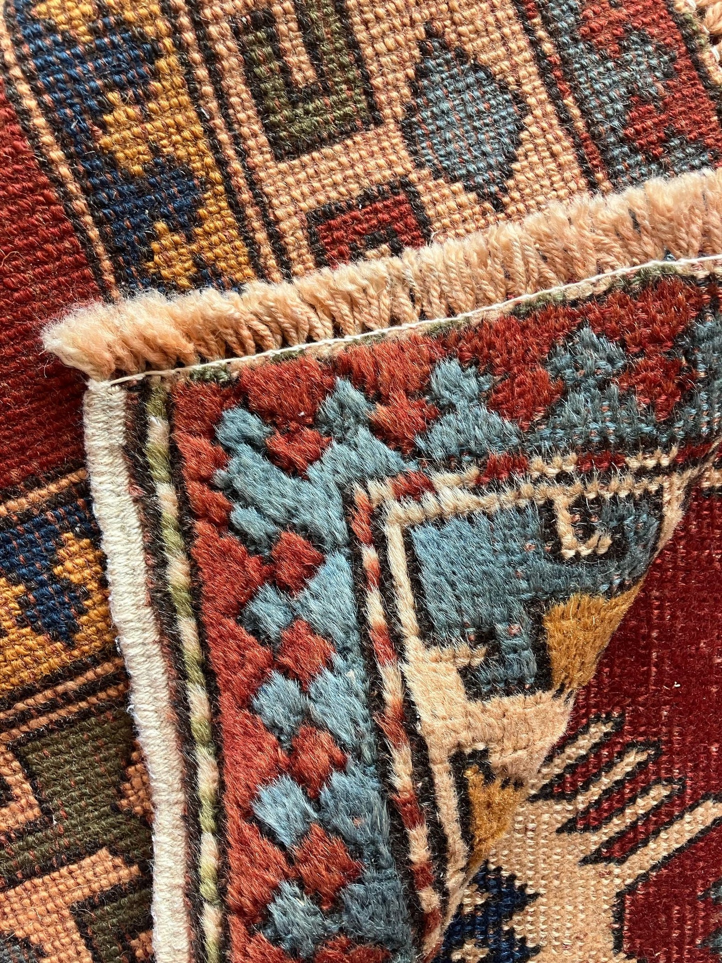 Handmade Vintage Turkish Medium Rug 3'7" X 4'11"