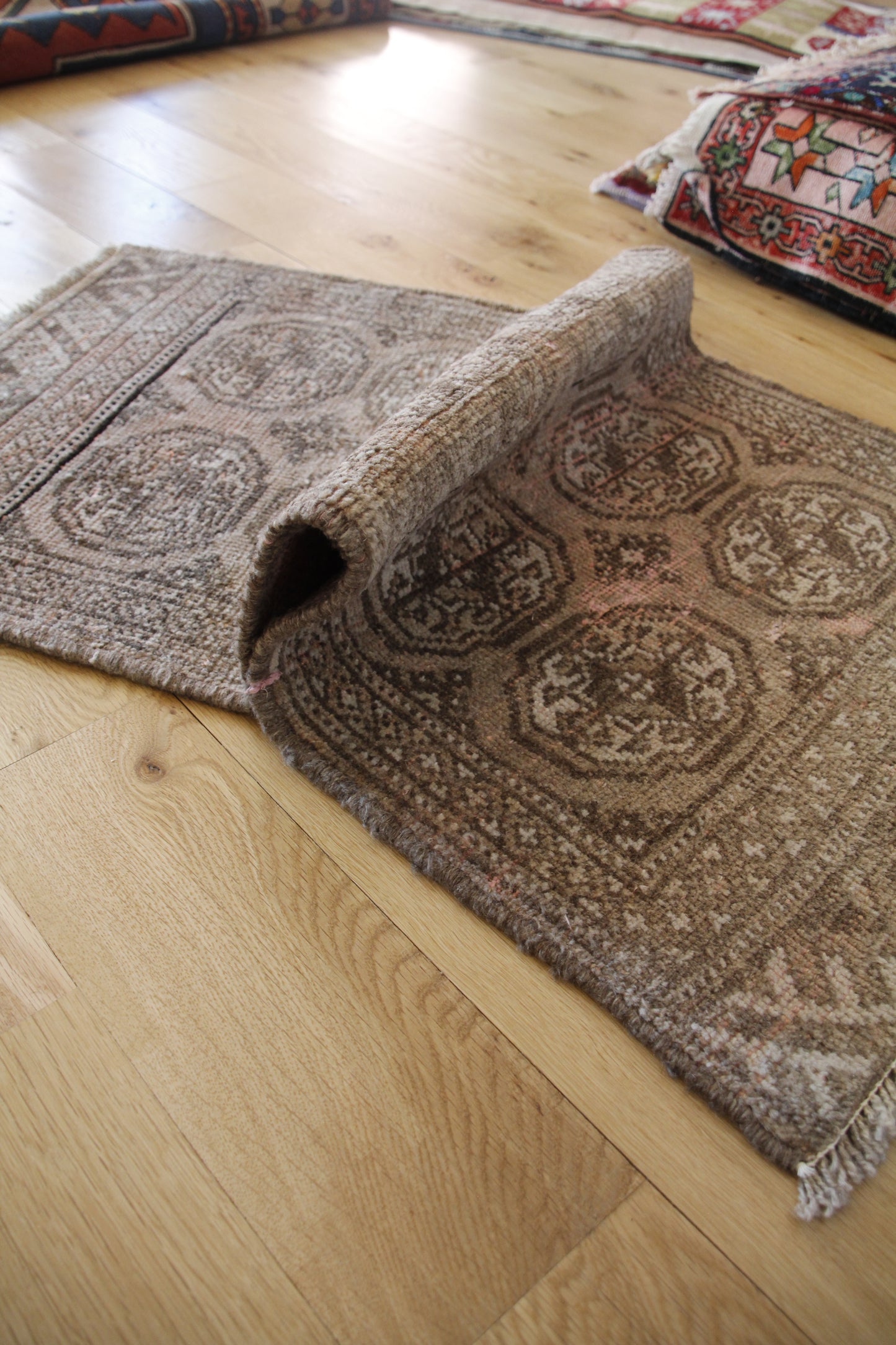 Handmade Vintage Turkoman Entryway Rug 1'9" X 3'5"