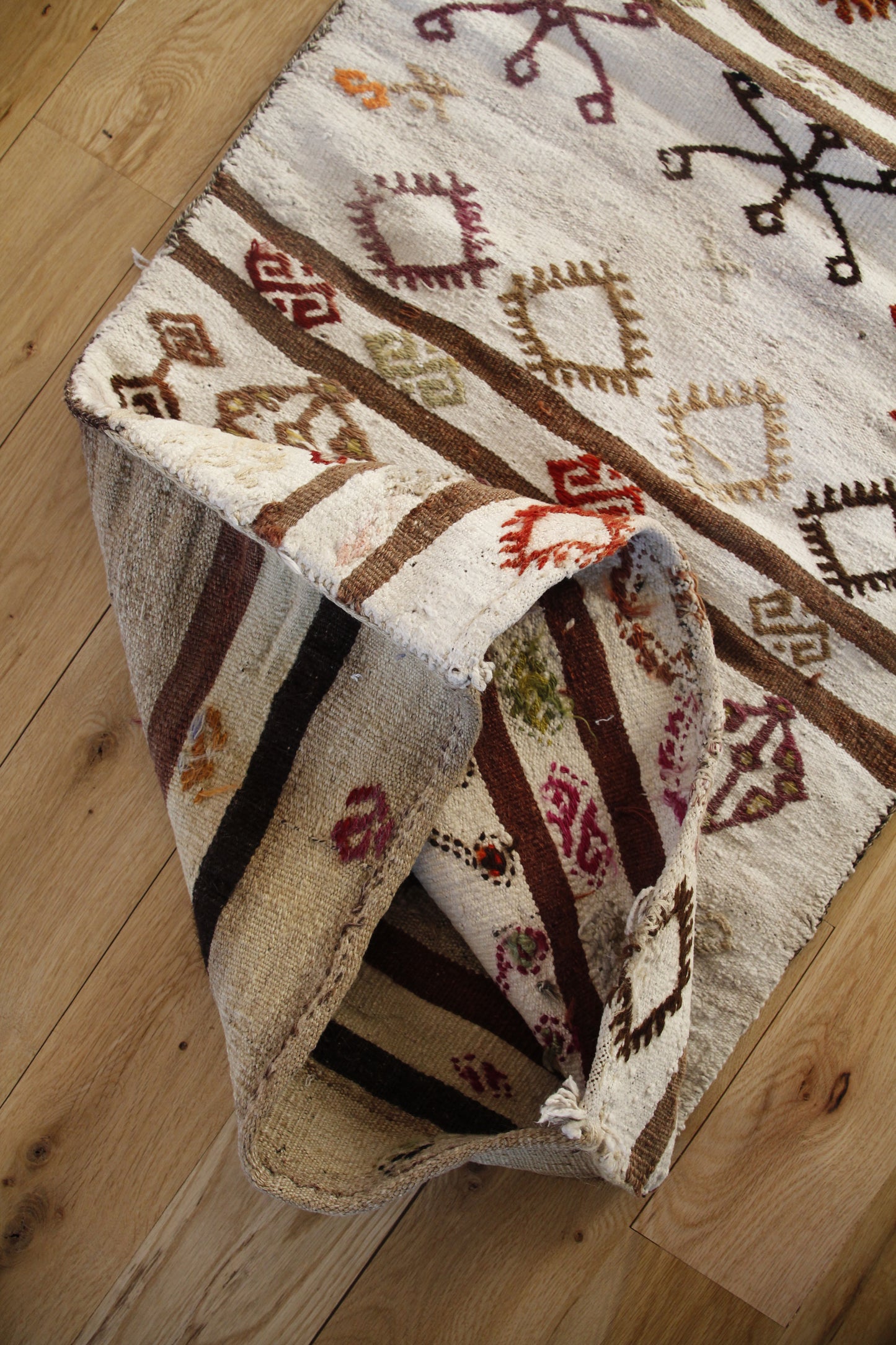 Handmade Vintage Turkish Entryway Rug 2' X 3'6"