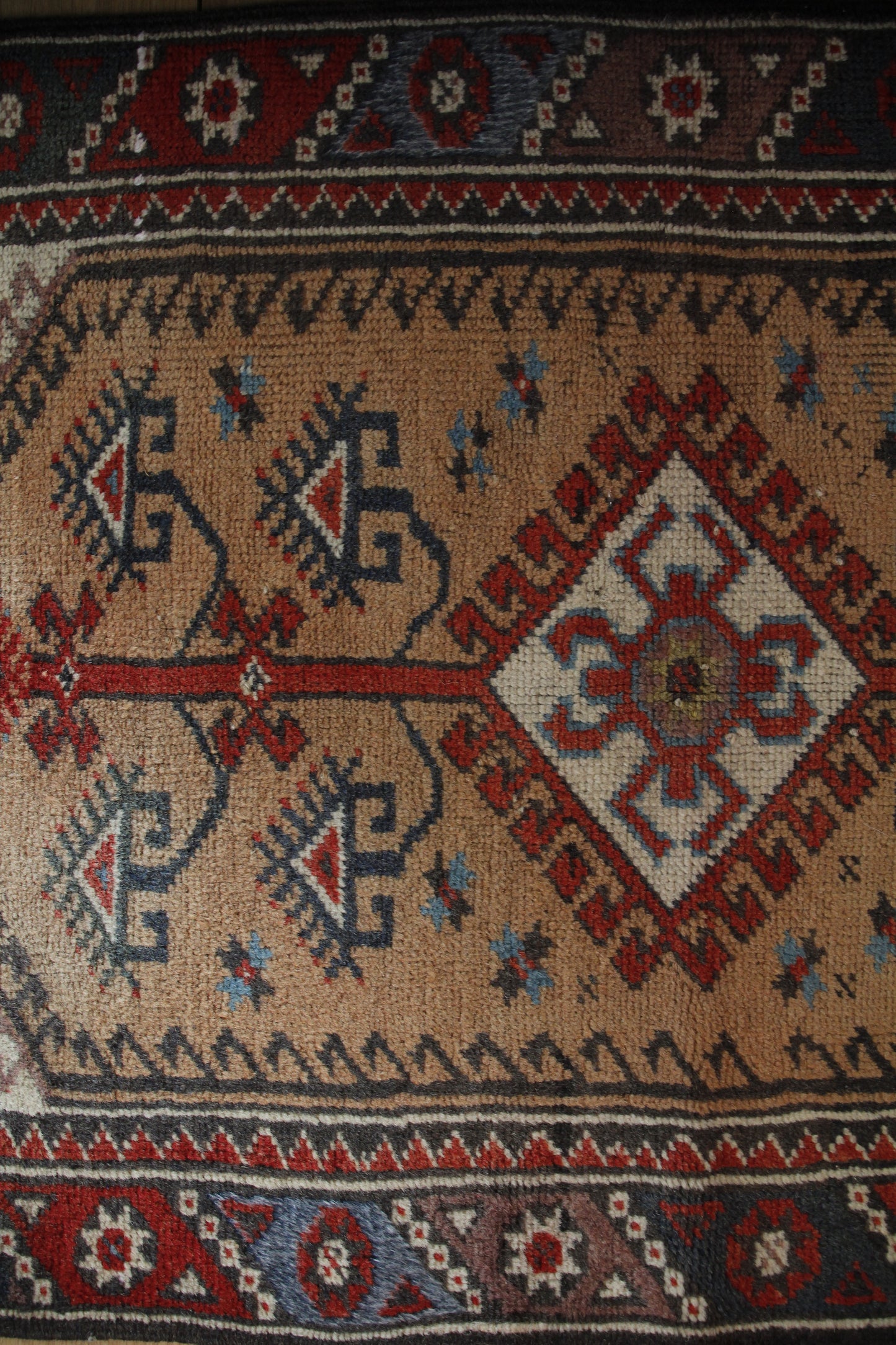 Handmade Vintage Turkish Small Rug 2'3" X 3'11"