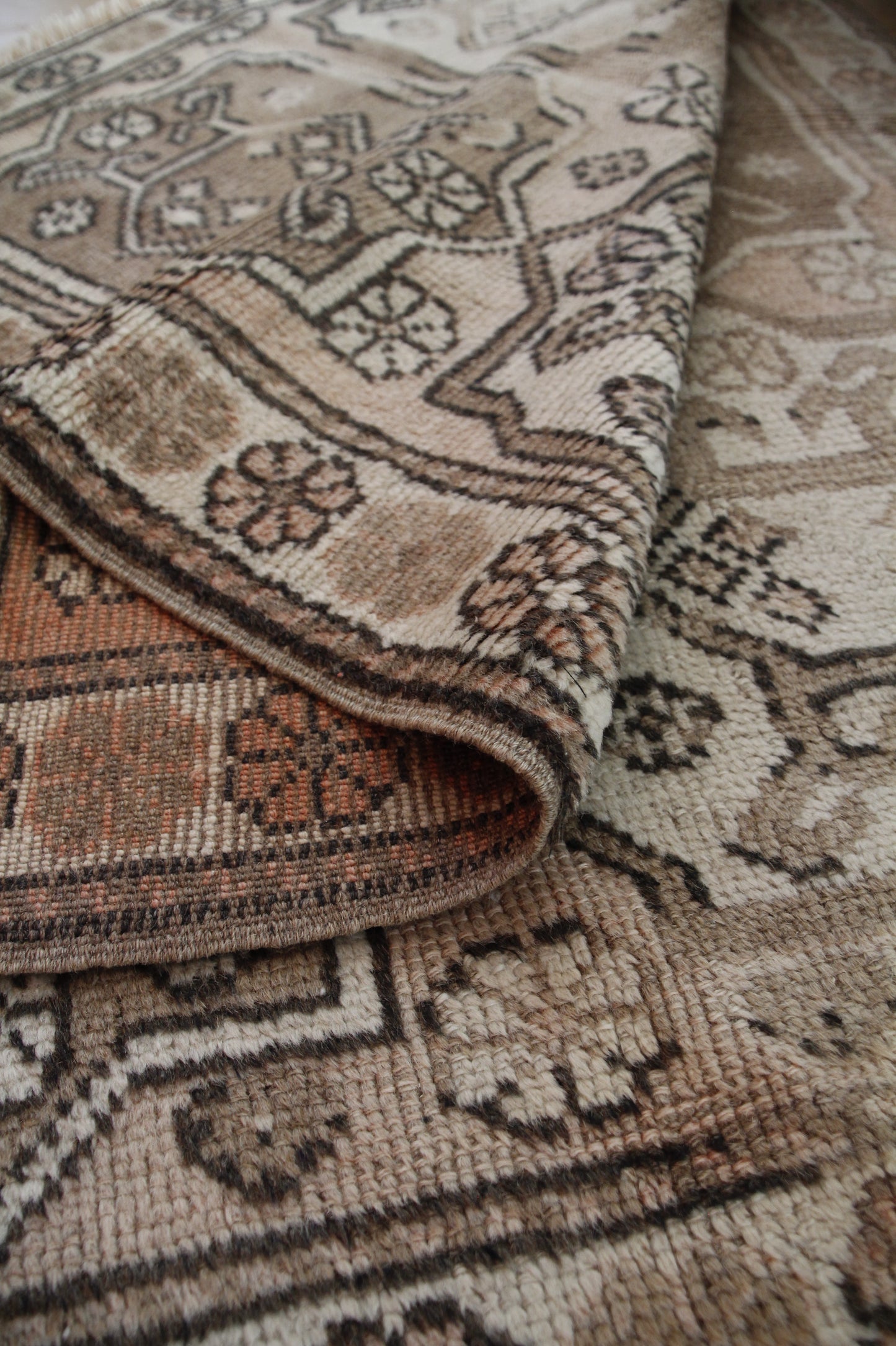 Handmade Vintage Turkish Small Rug 2'11" X 4'6"