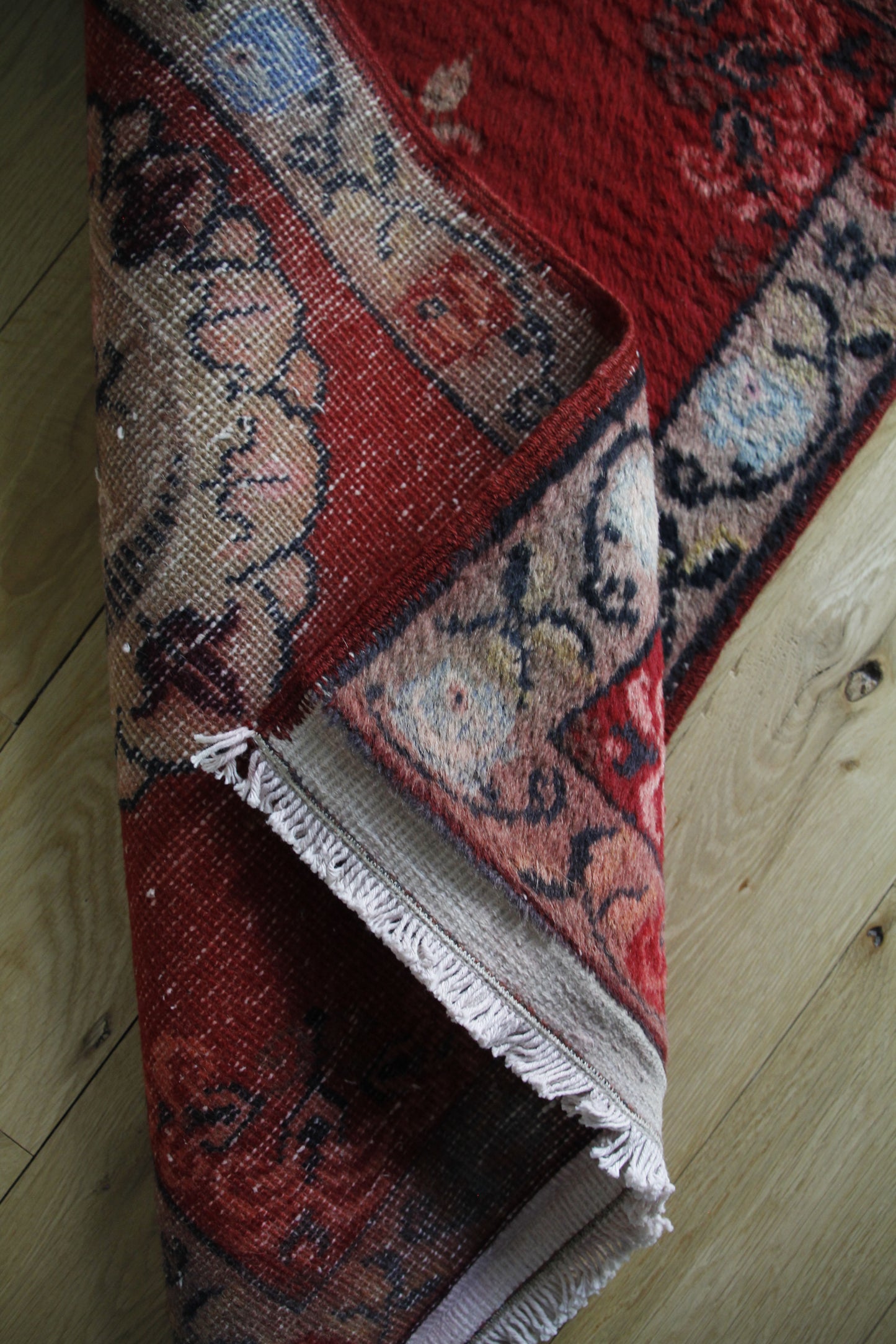 Handmade Vintage Turkish Entryway Rug 1'9" X 3'1"