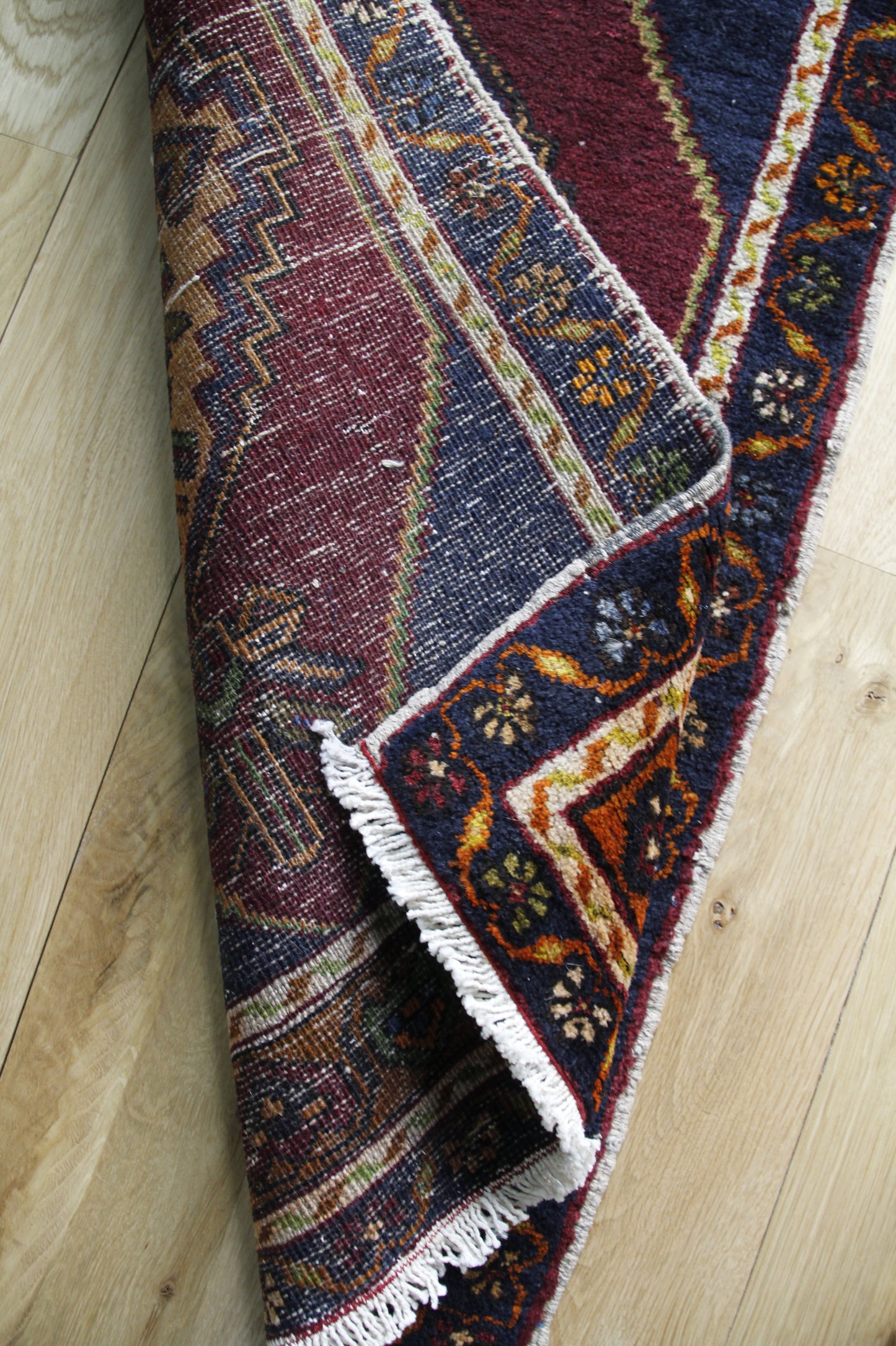 Handmade Vintage Turkish Entryway Rug 1'10" X 3'4"