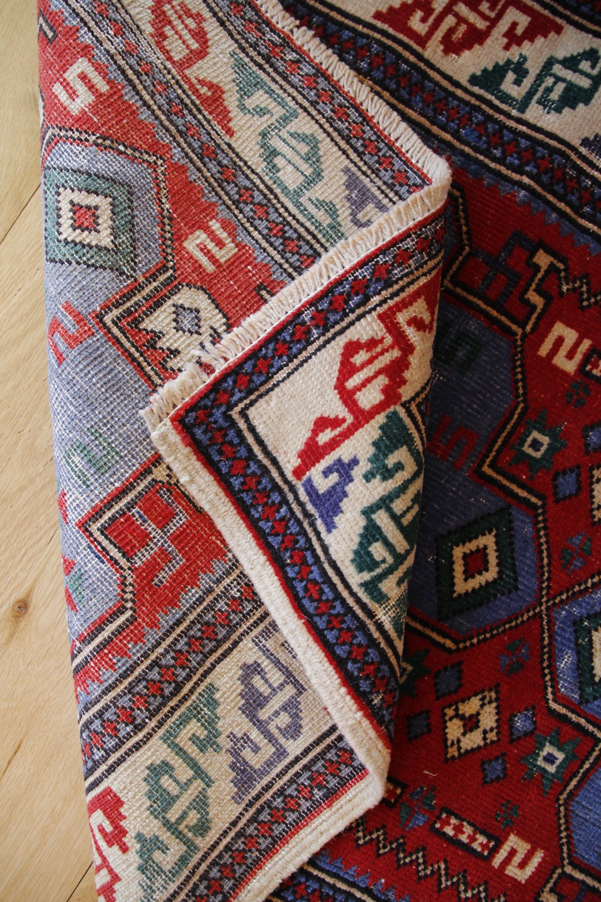 Handmade Vintage Turkish Small Rug 2'6" X 3'11"