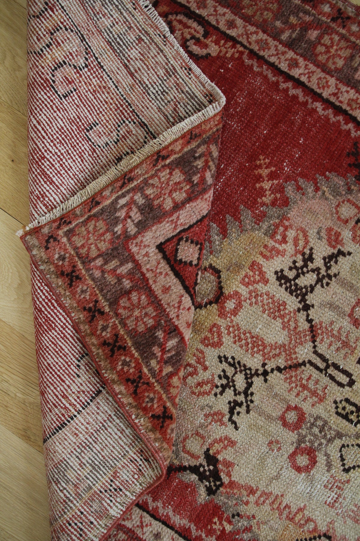 Handmade Vintage Turkish Medium Rug 3'1" X 5'11"