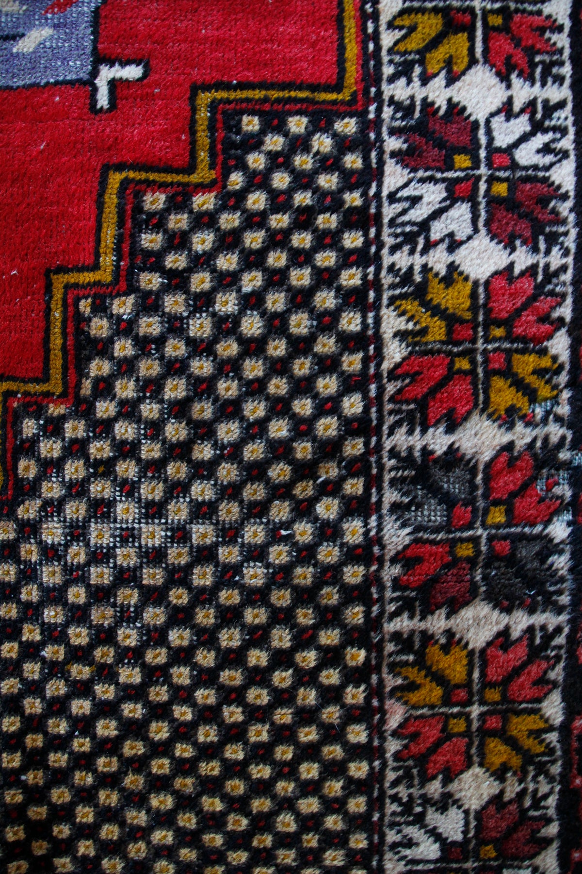 Handmade Vintage Turkish Medium Rug 4'7" X 7'8"