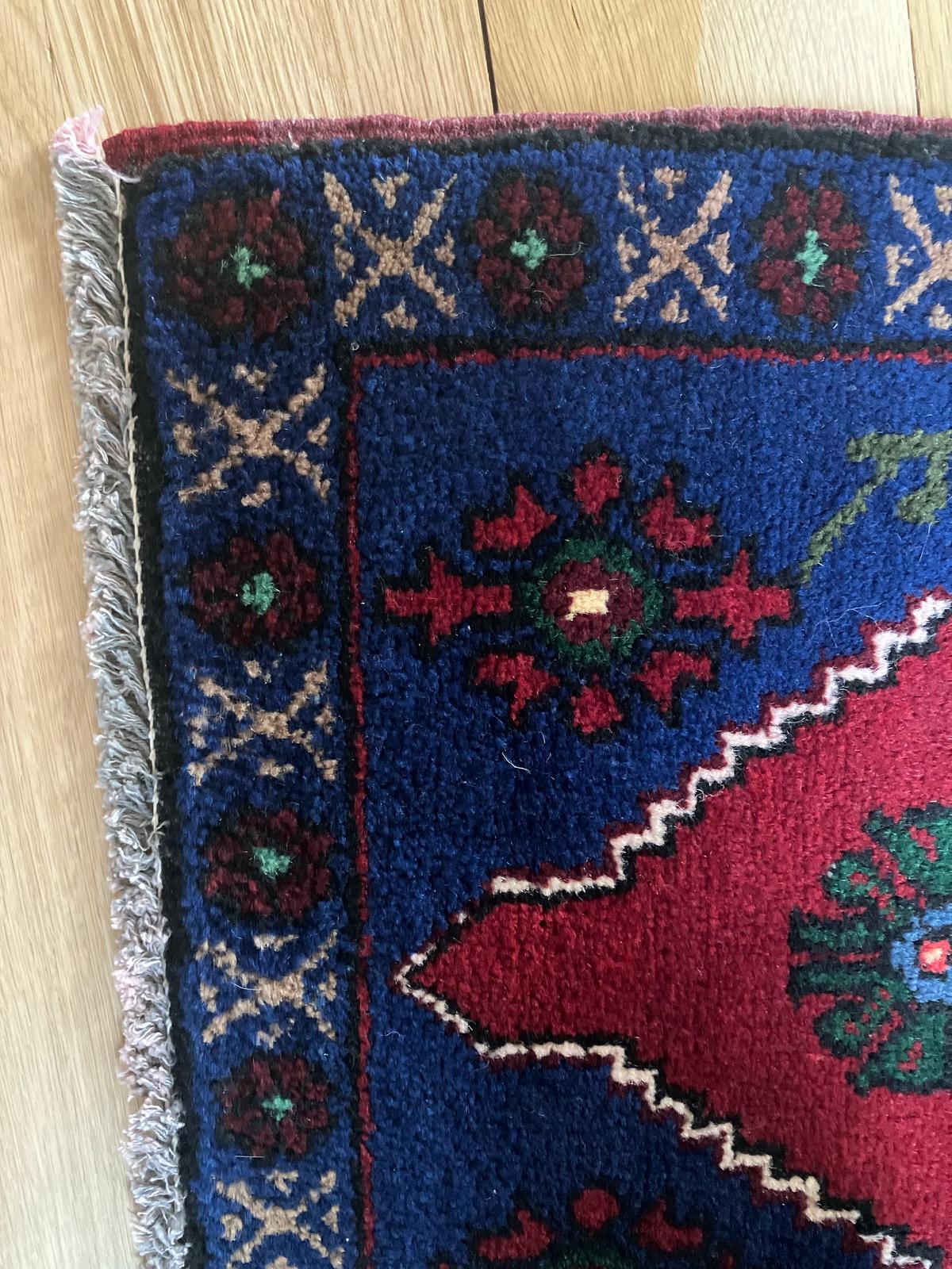 Handmade Vintage Turkish Entryway Rug 1'10" X 3'1"