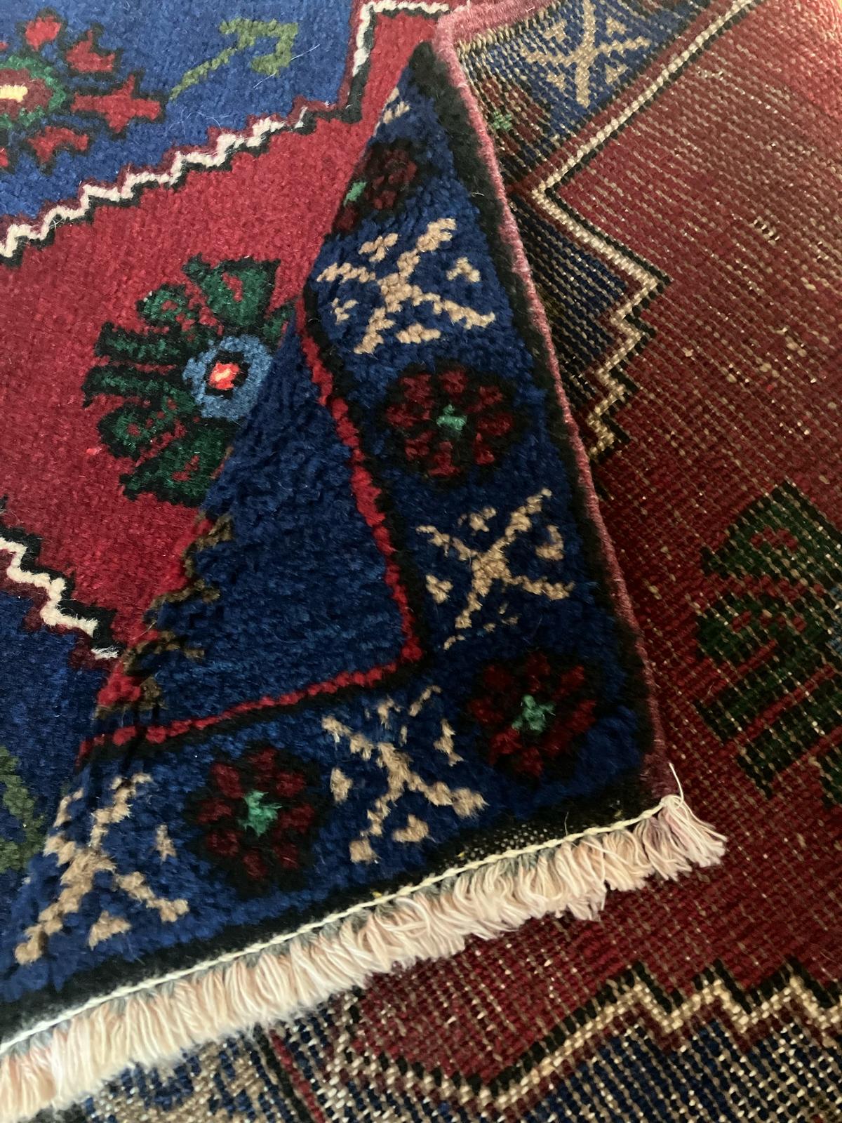 Handmade Vintage Turkish Entryway Rug 1'10" X 3'1"