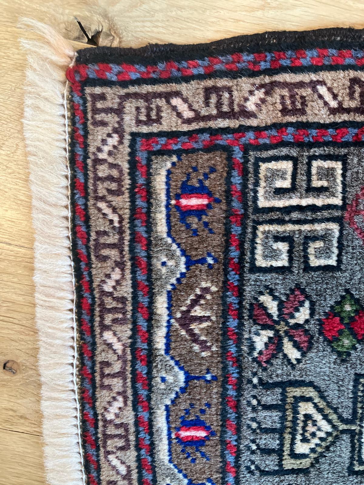 Handmade Vintage Turkish Entryway Rug 1'9" X 2'10"