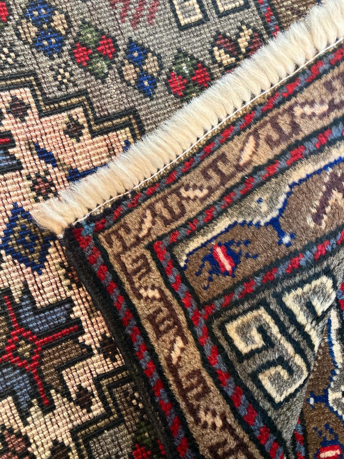 Handmade Vintage Turkish Entryway Rug 1'9" X 2'10"