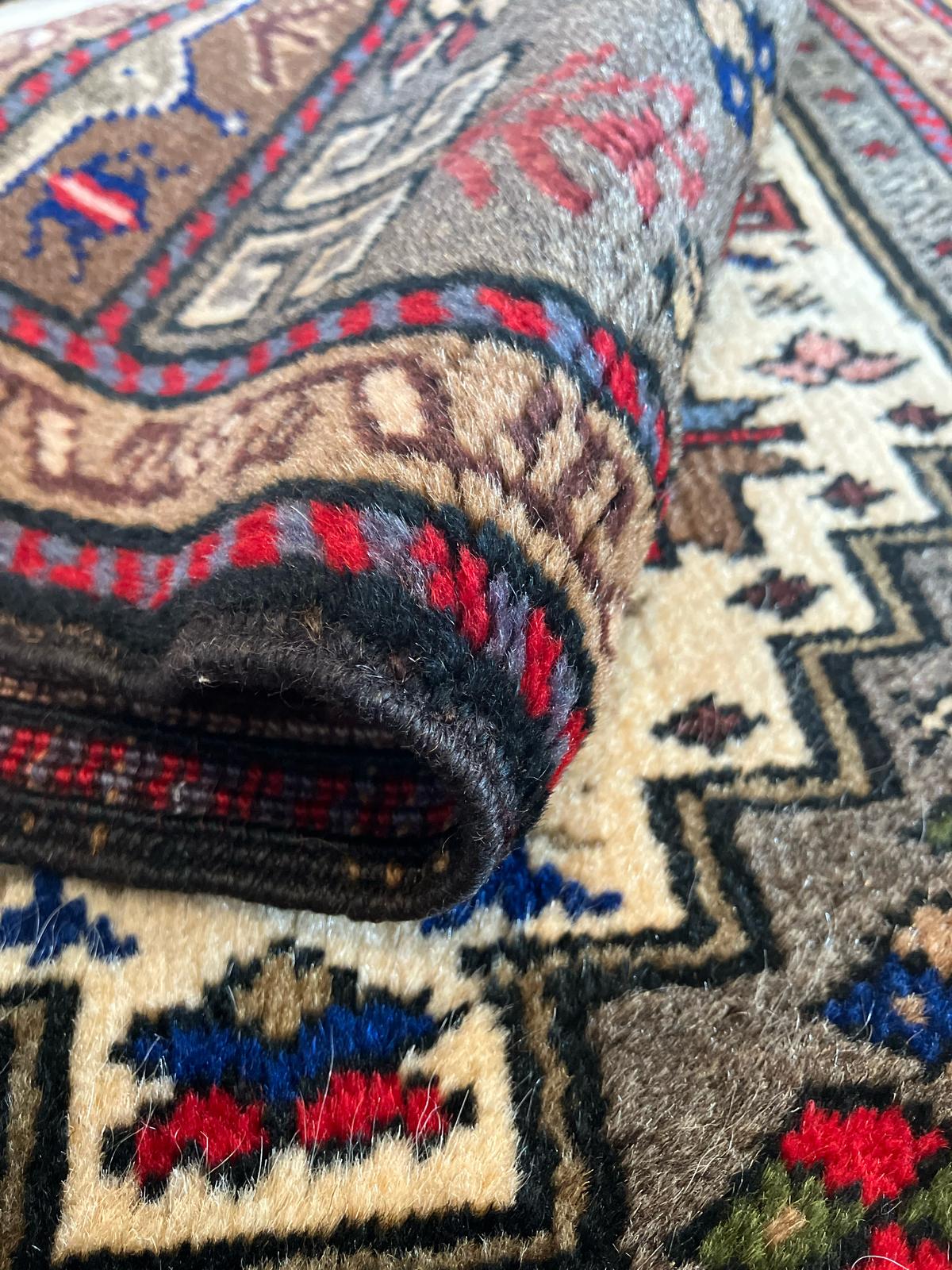 Handmade Vintage Turkish Entryway Rug 1'9" X 2'10"