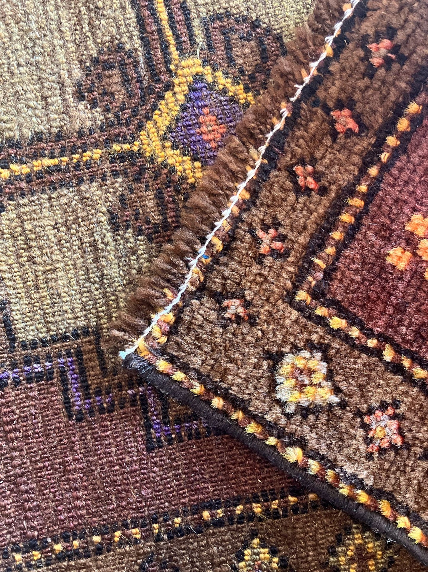 Handmade Vintage Turkish Entryway Rug 1'9 X 3'10"