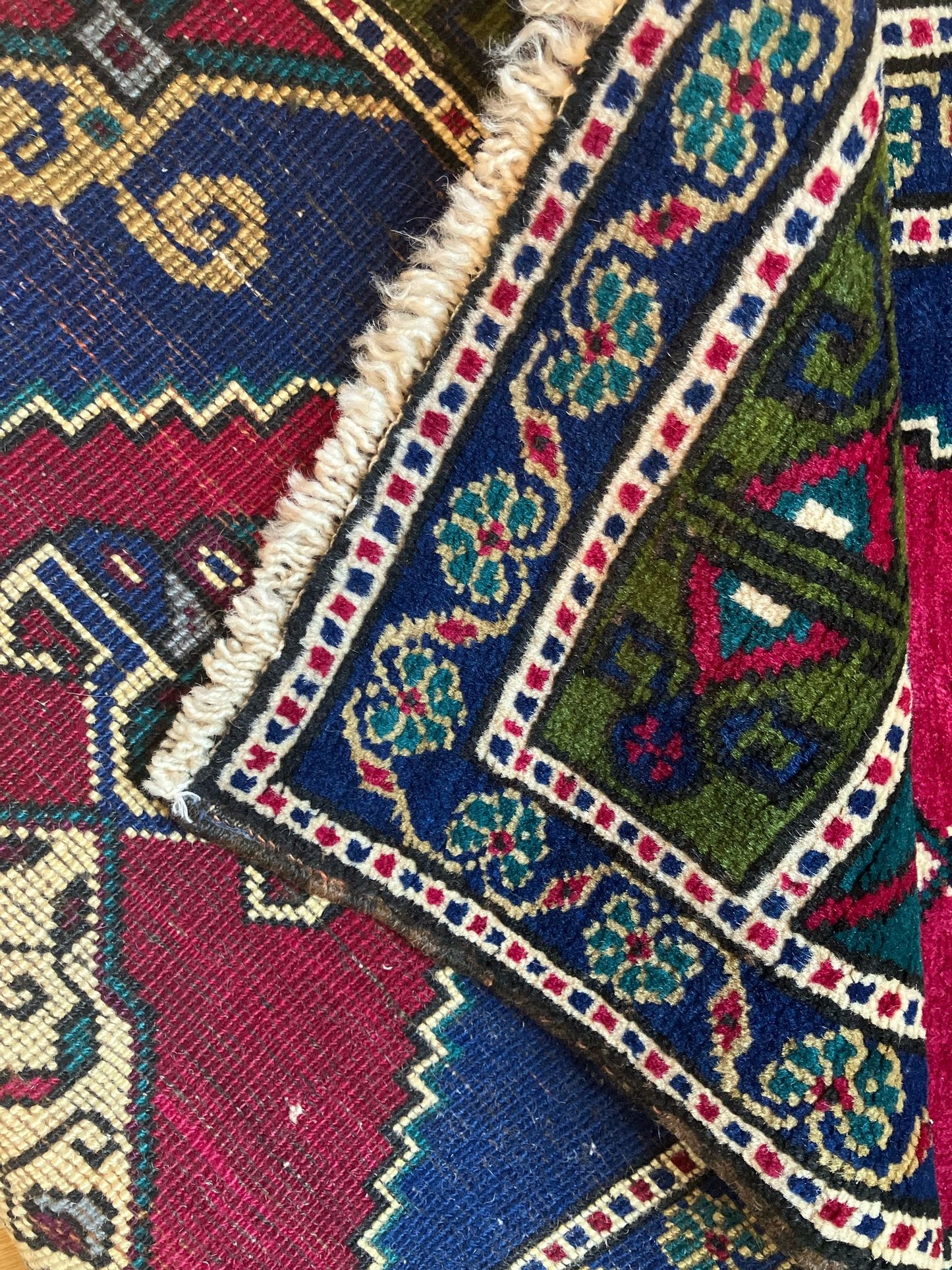 Handmade Vintage Turkish Entryway Rug 1'9" X 3'10"
