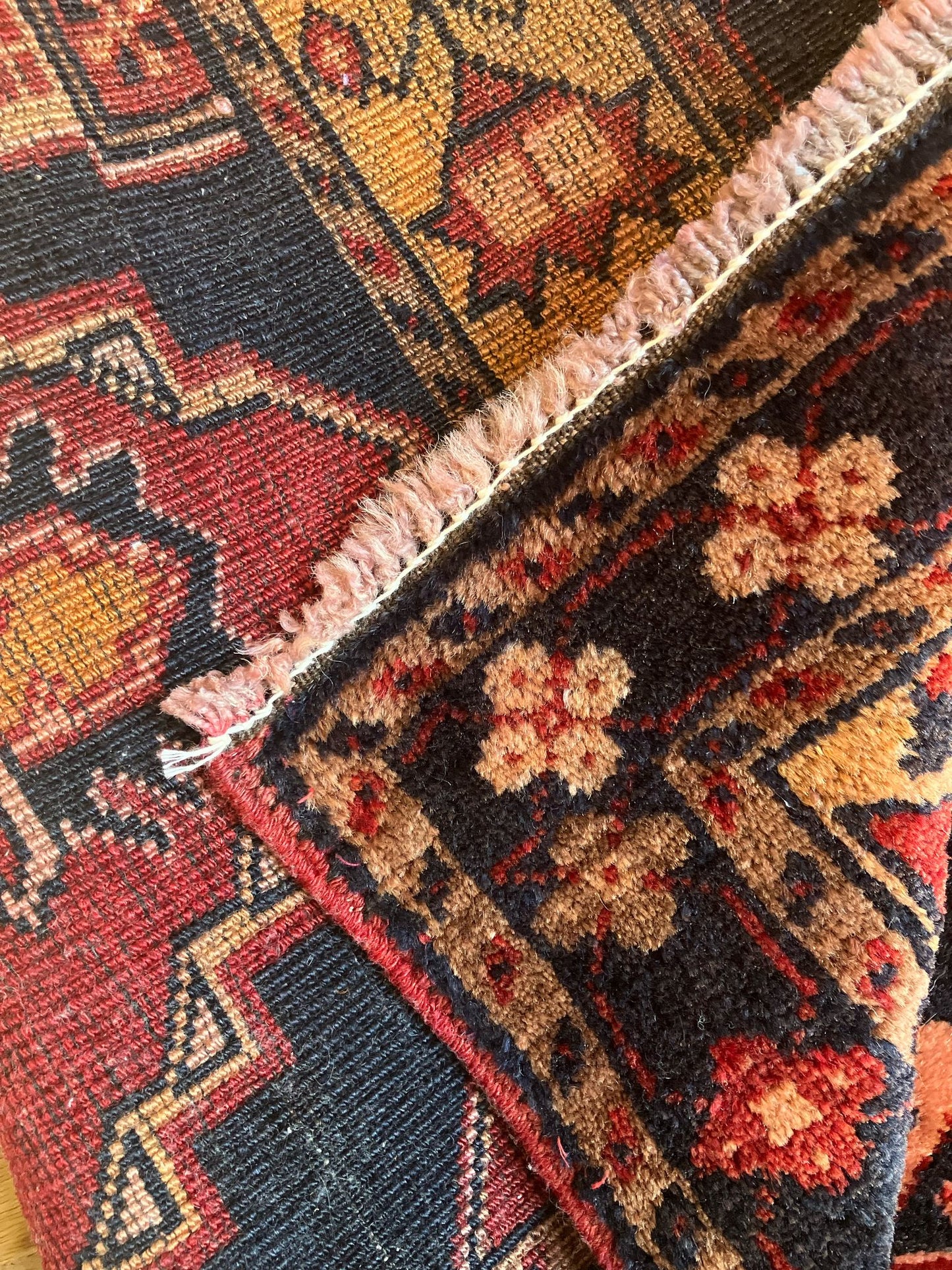 Handmade Vintage Turkish Entryway Rug 1'11" X 3'6"