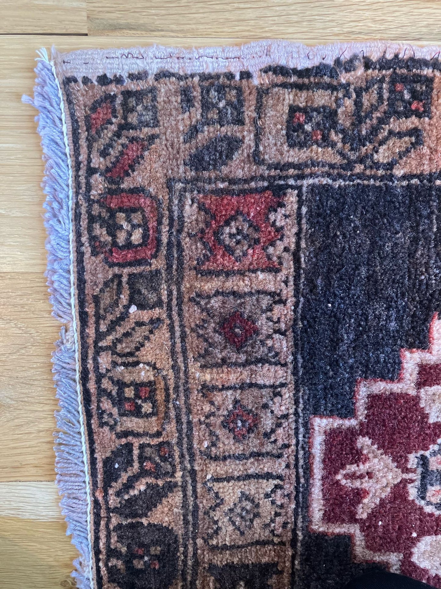 Handmade Vintage Turkish Entryway Rug 1'9" X 3'7"