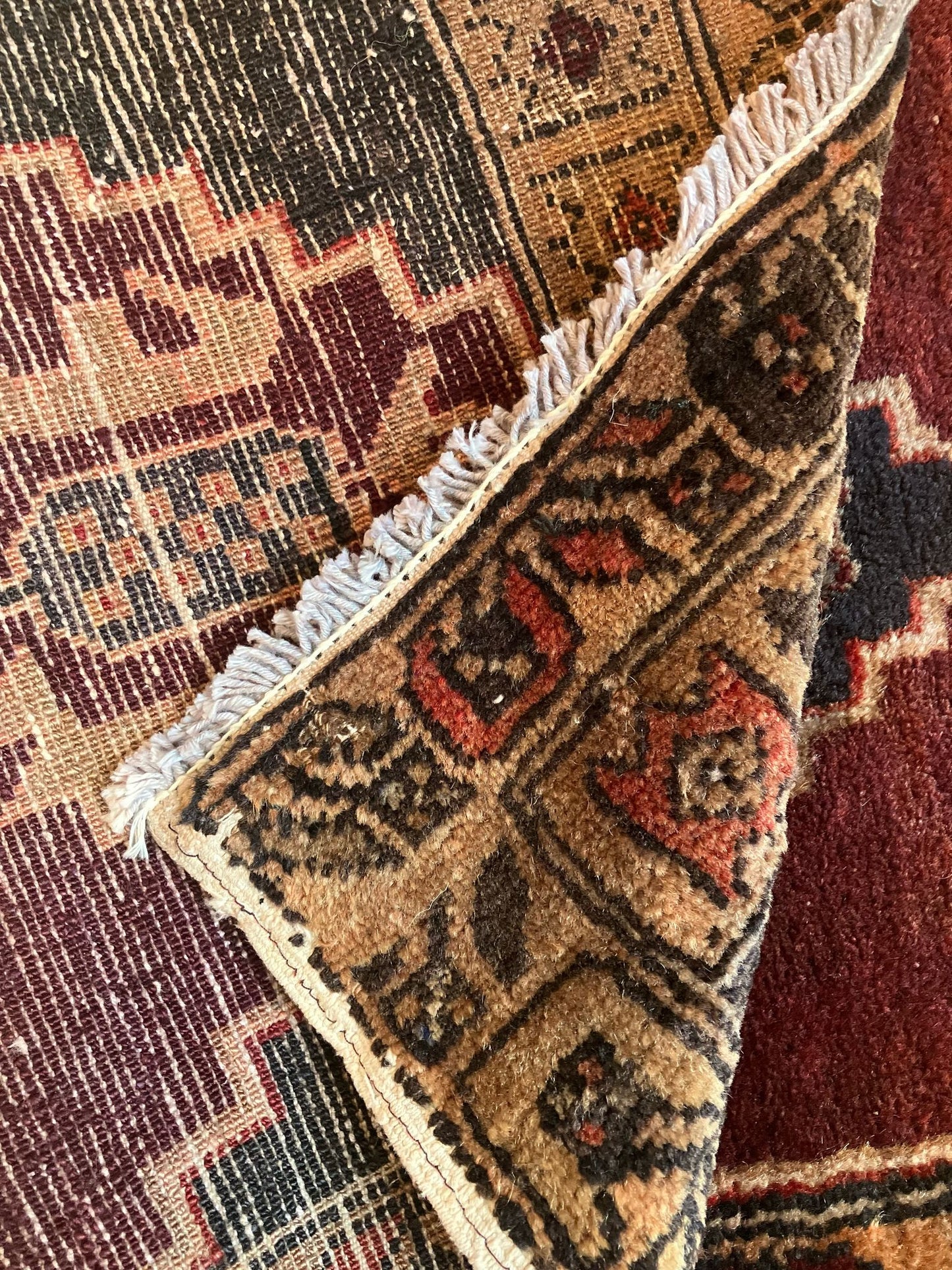 Handmade Vintage Turkish Entryway Rug 1'9" X 3'7"