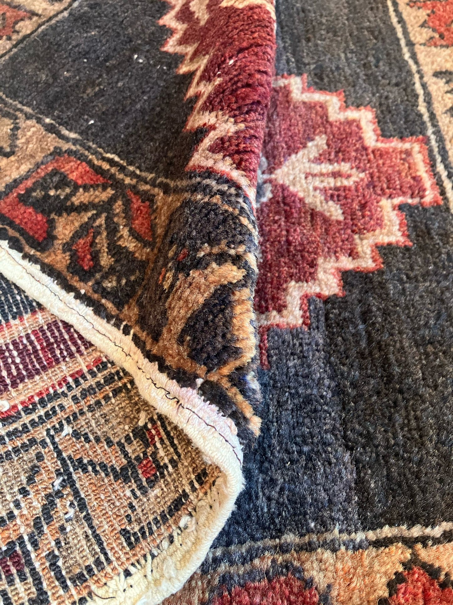 Handmade Vintage Turkish Entryway Rug 1'9" X 3'7"