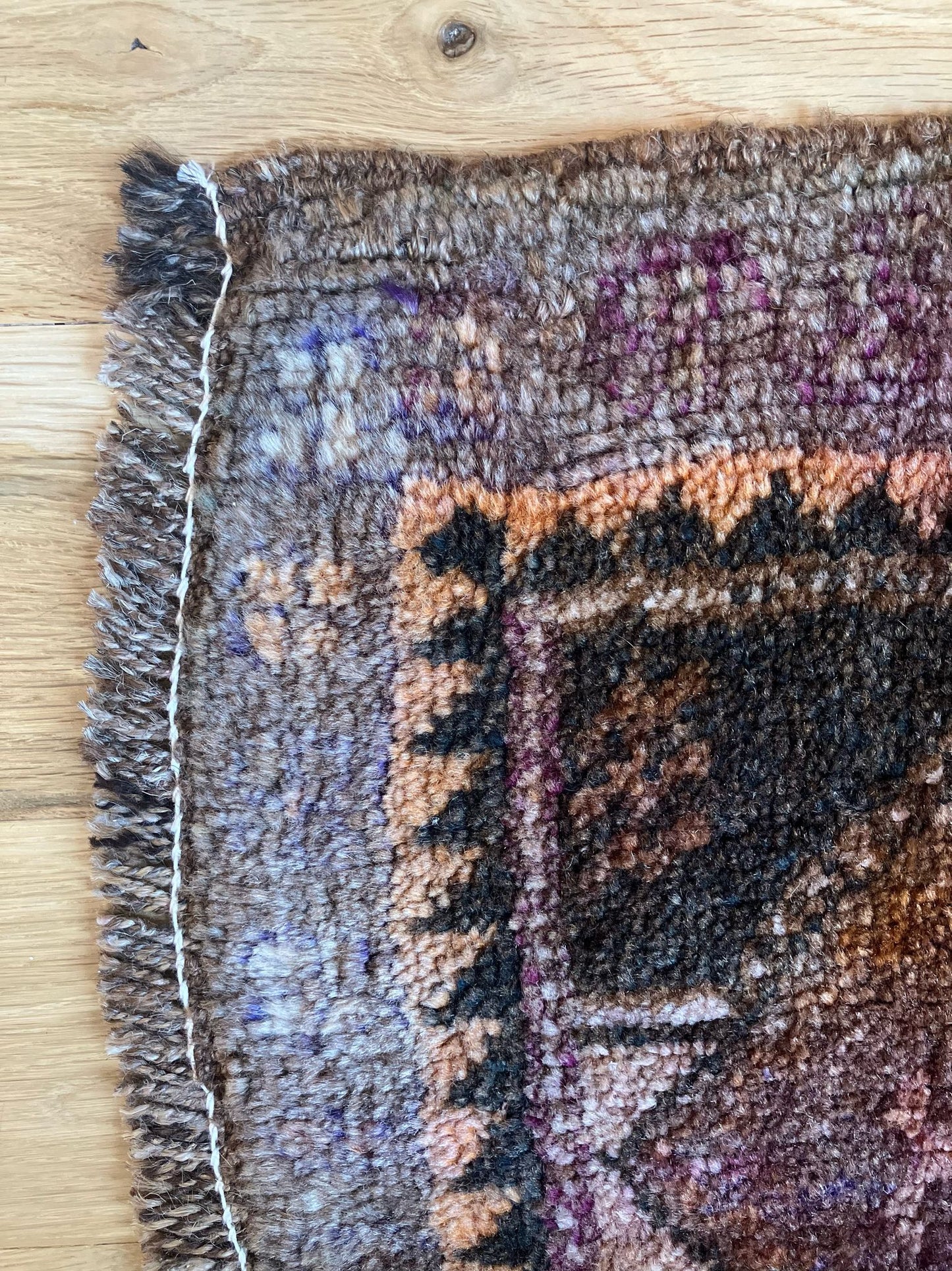 Handmade Vintage Turkish Entryway Rug 1'9" X 3'