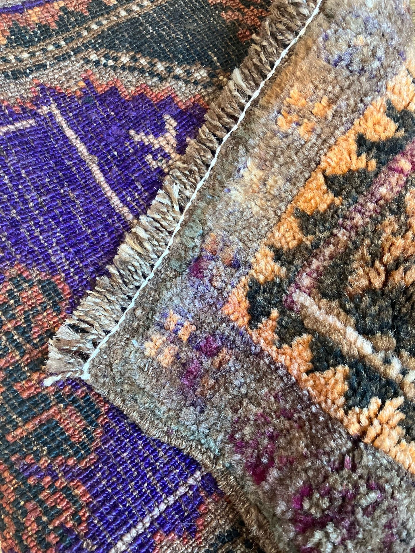 Handmade Vintage Turkish Entryway Rug 1'9" X 3'