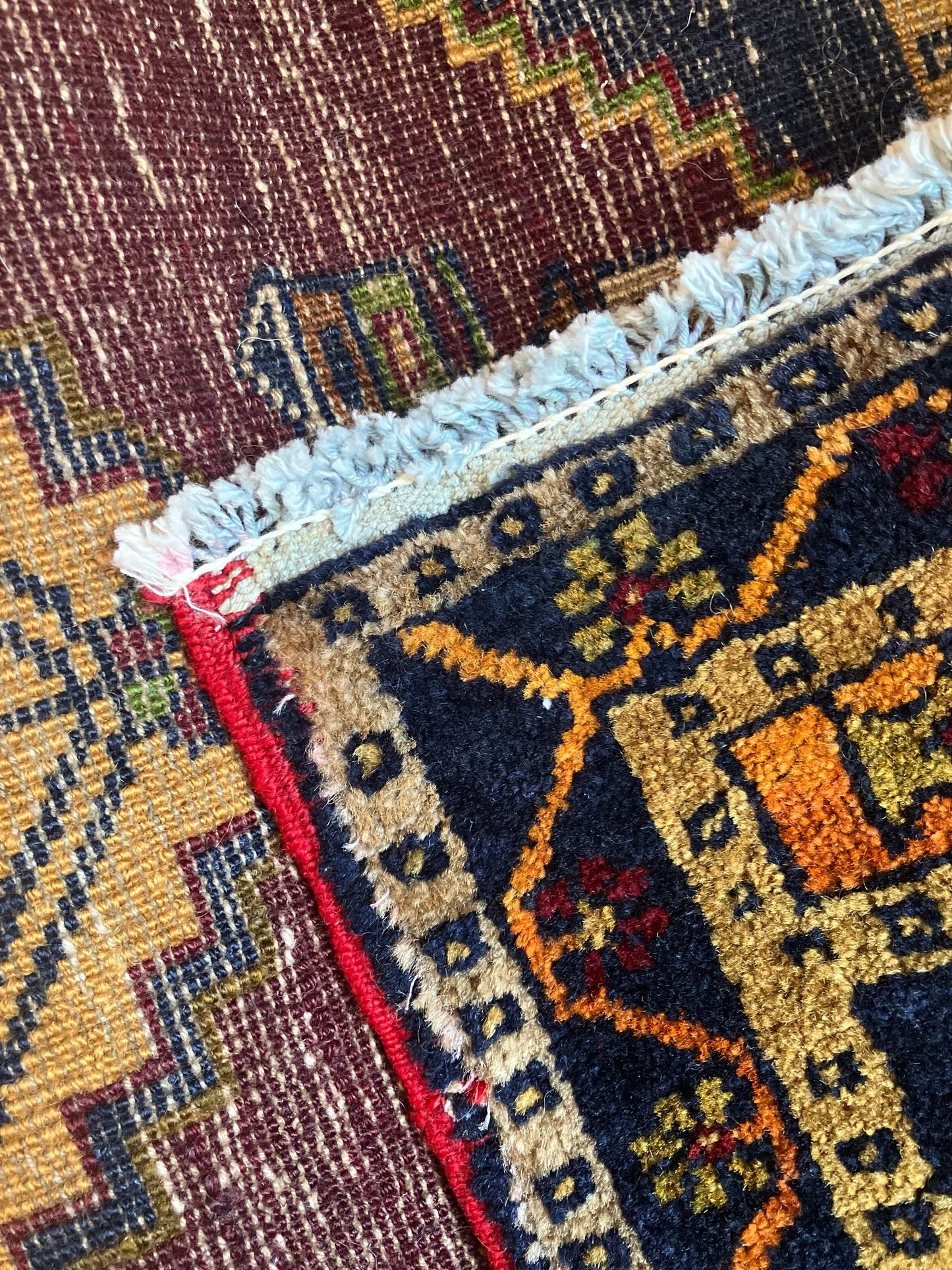 Handmade Vintage Turkish Entryway Rug 1'8" X 2'10"