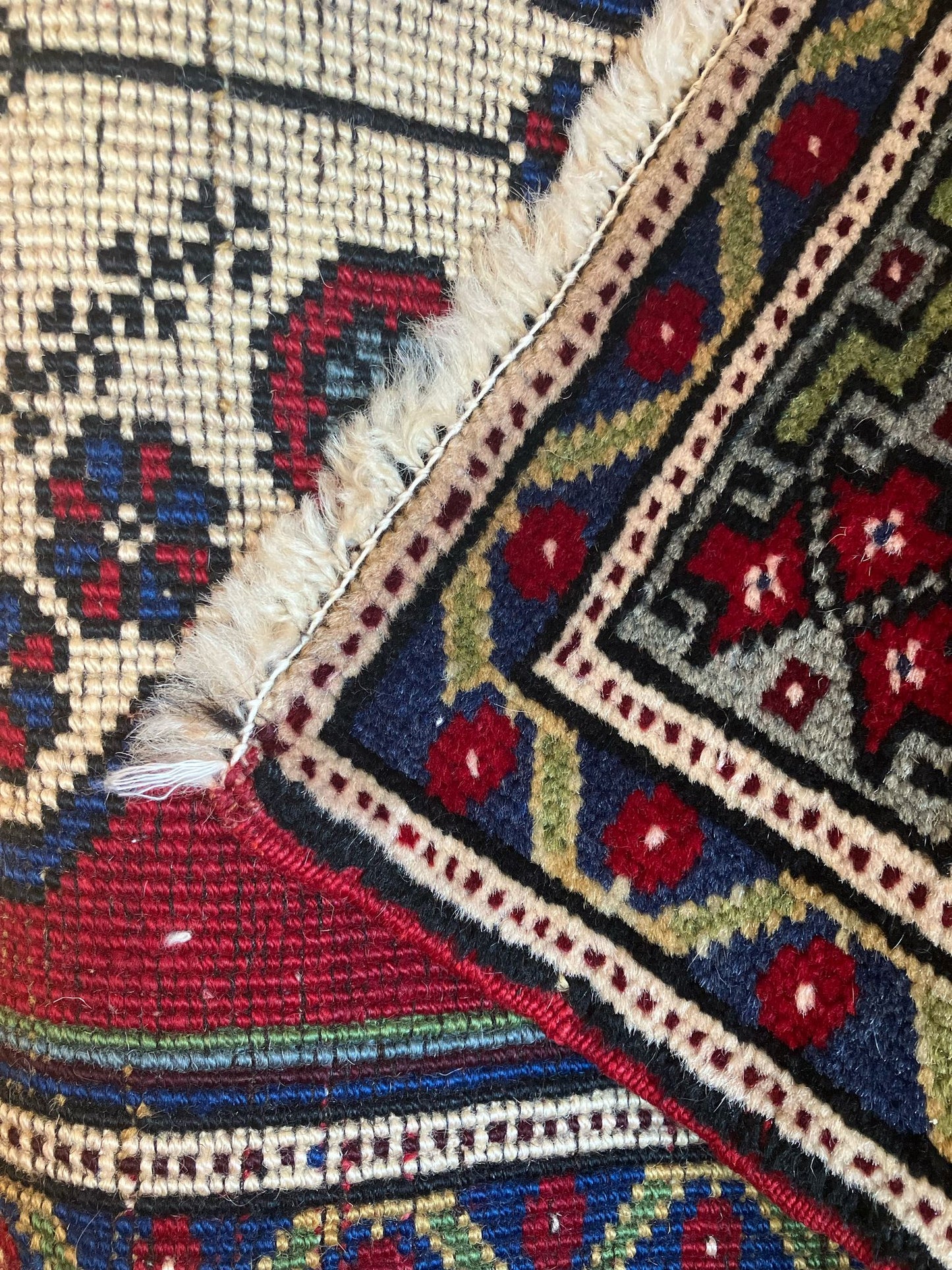 Handmade Vintage Turkish Entryway Rug 1'9" X 4'1"