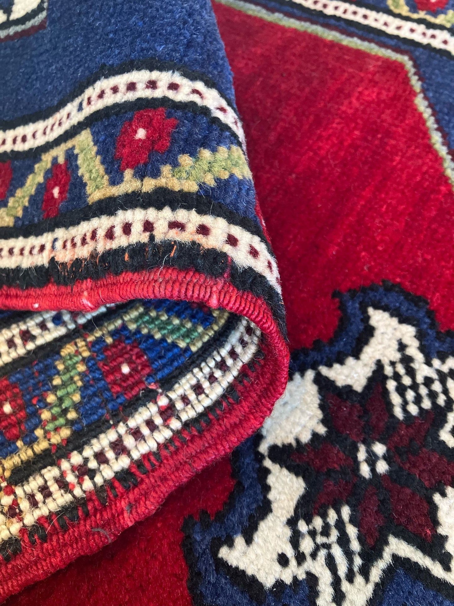 Handmade Vintage Turkish Entryway Rug 1'9" X 4'1"