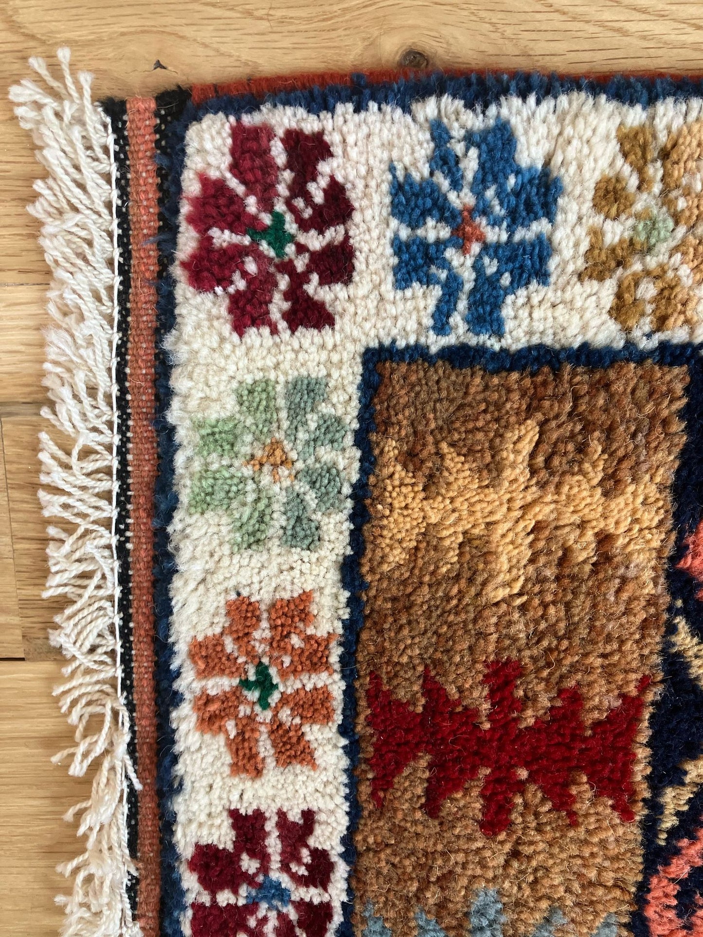 Handmade Vintage Turkish Entryway Rug 2' X 2'8"