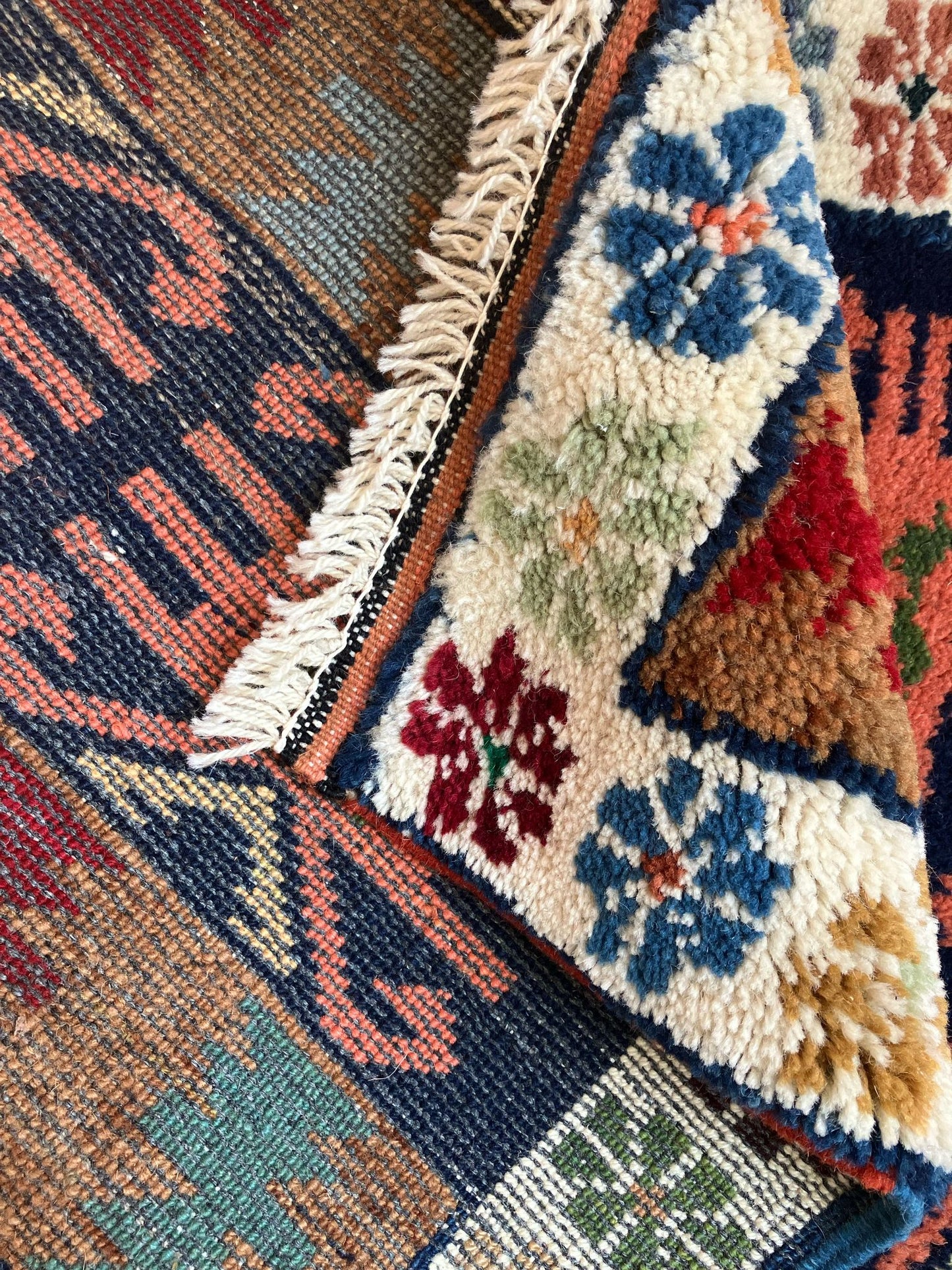 Handmade Vintage Turkish Entryway Rug 2' X 2'8"