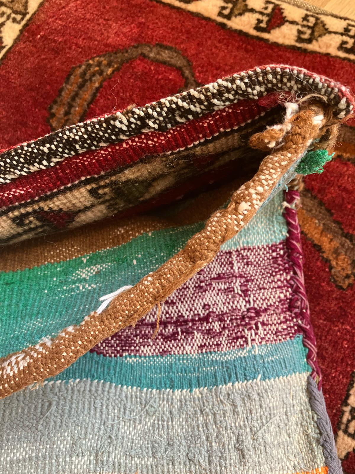 Handmade Vintage Turkish Entryway Rug 1'10" X 3'6"