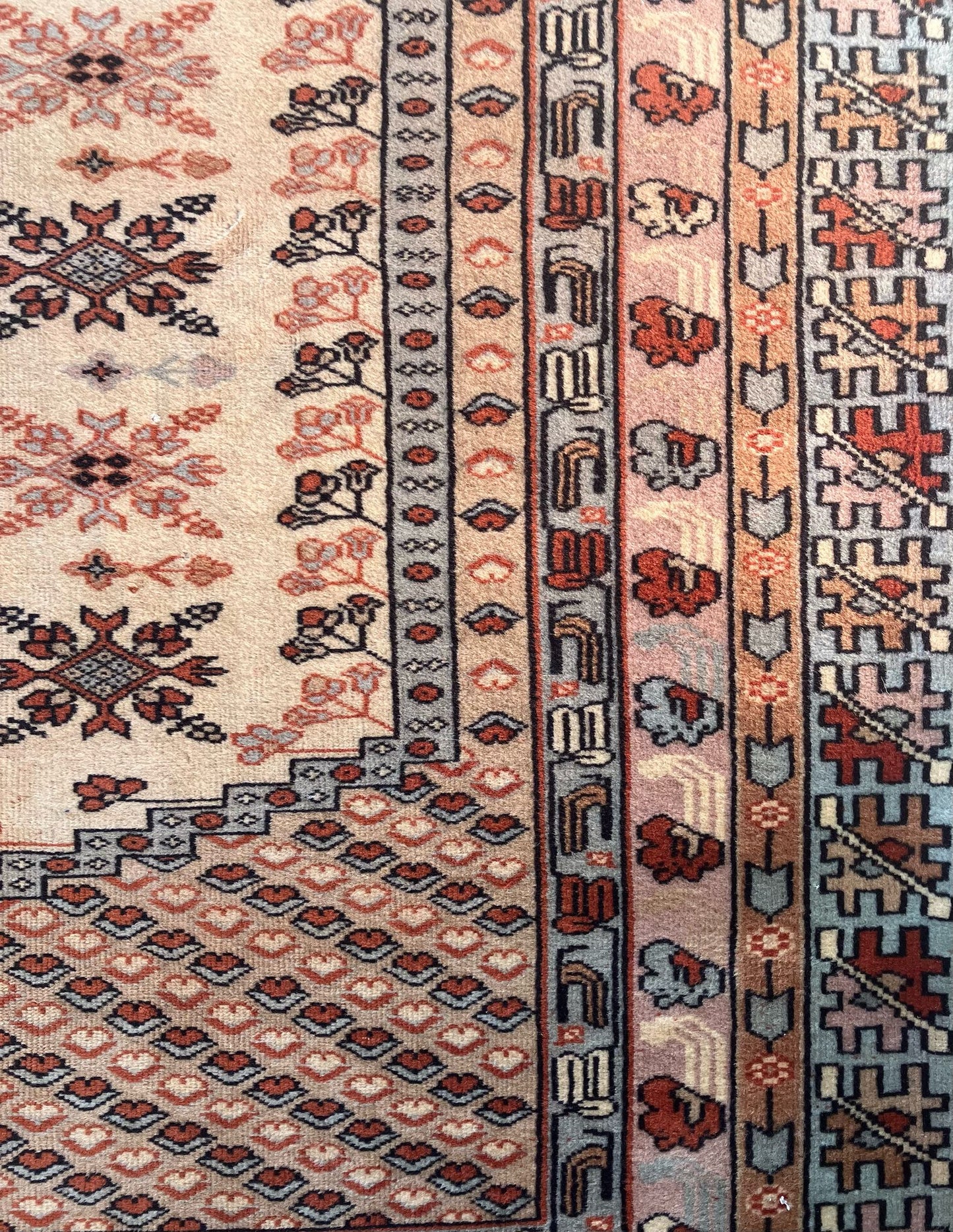 Handmade Vintage Turkish Medium Rug 6'3" X 8'11"