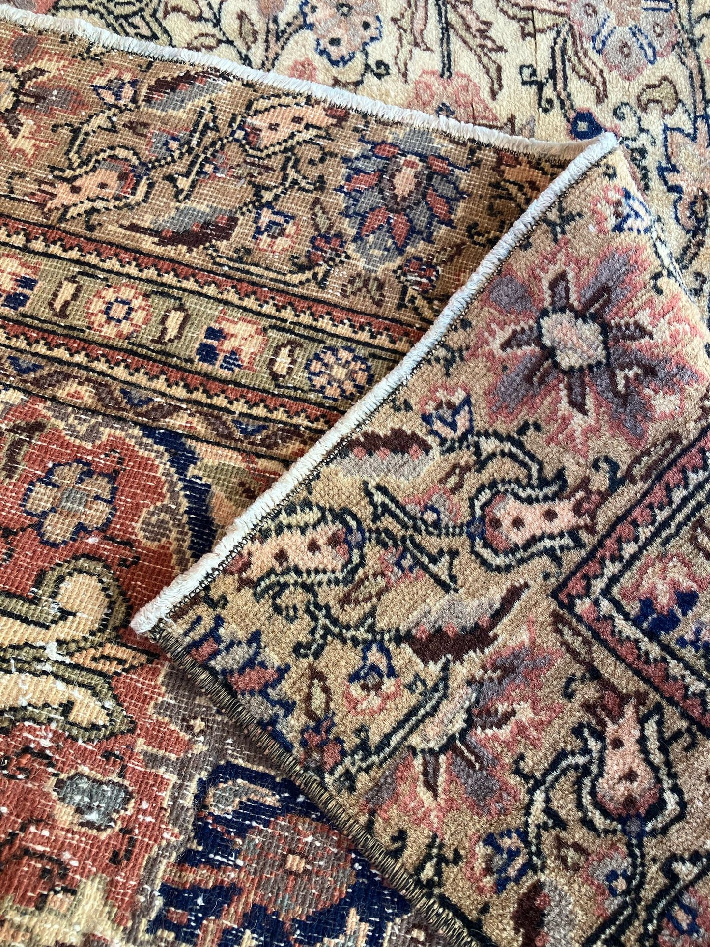 Handmade Vintage Turkish Medium Rug 4'4" X 6'6"