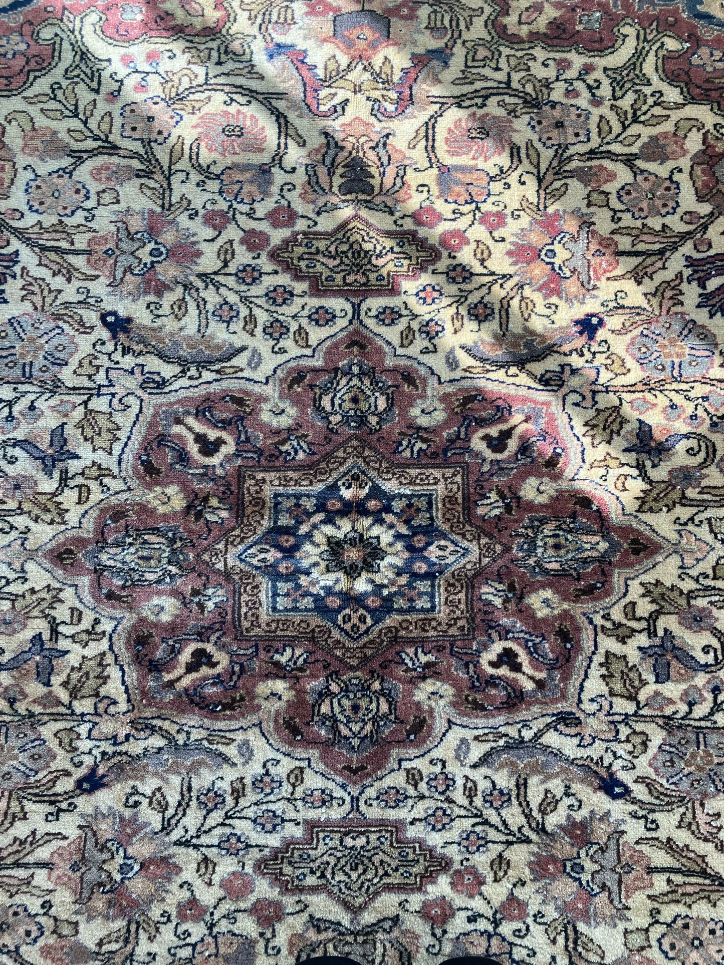 Handmade Vintage Turkish Medium Rug 4'4" X 6'6"