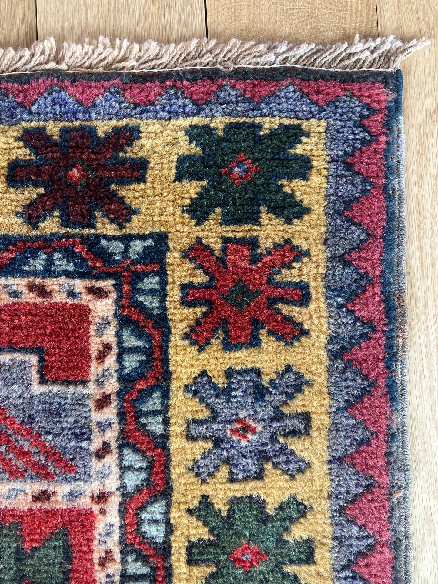 Handmade Vintage Turkish Medium Rug 4'4" X 7'5"