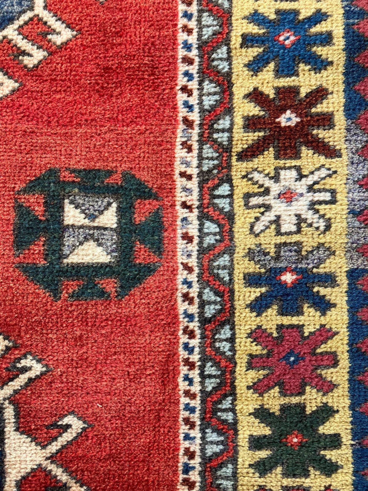 Handmade Vintage Turkish Medium Rug 4'4" X 7'5"