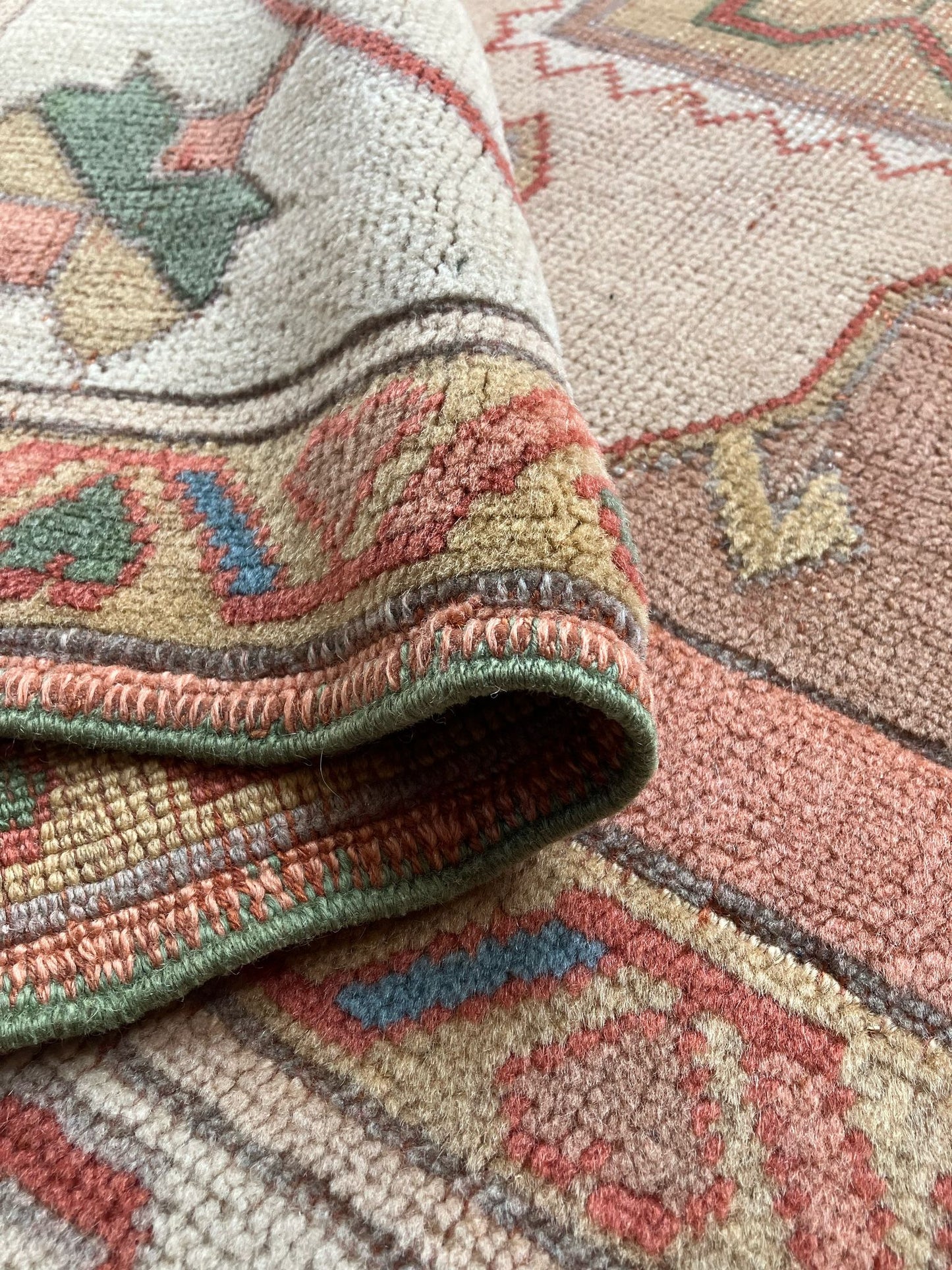 Handmade Vintage Turkish Medium Rug 4'11" X 6'