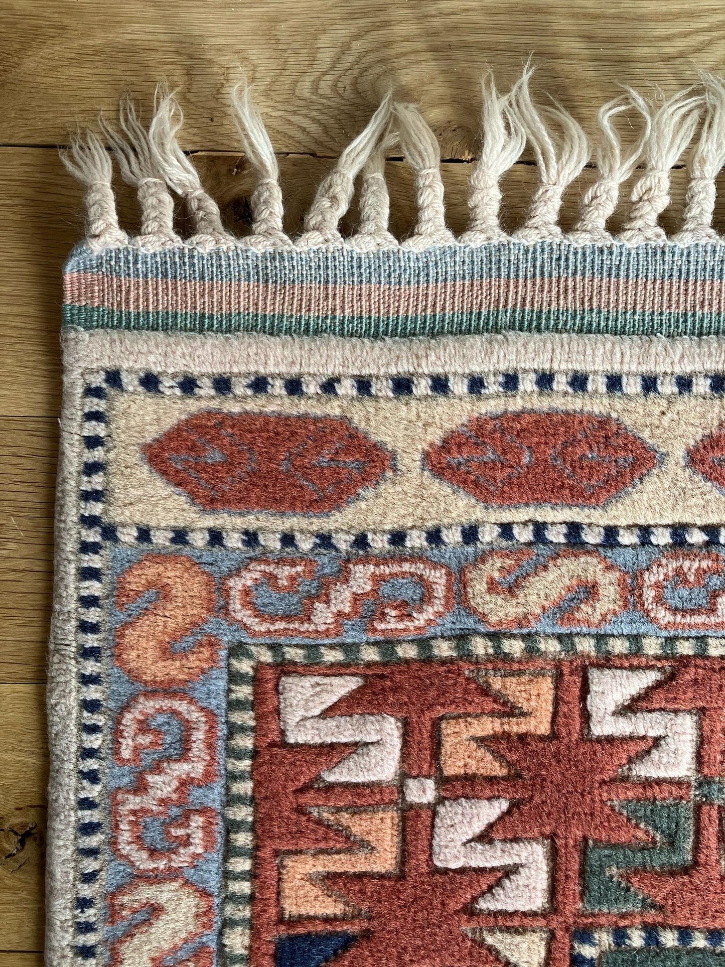Handmade Vintage Turkish Medium Rug 4'2" X 7'4"