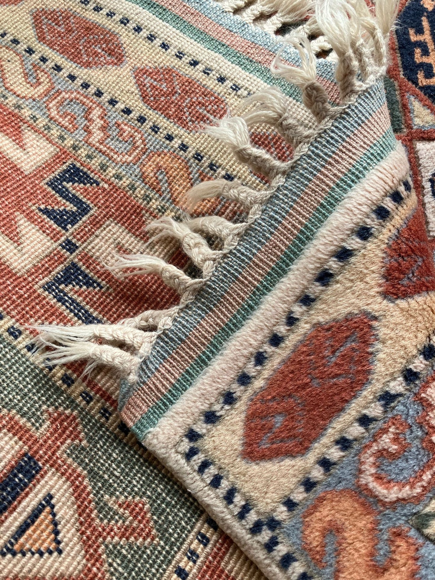 Handmade Vintage Turkish Medium Rug 4'2" X 7'4"