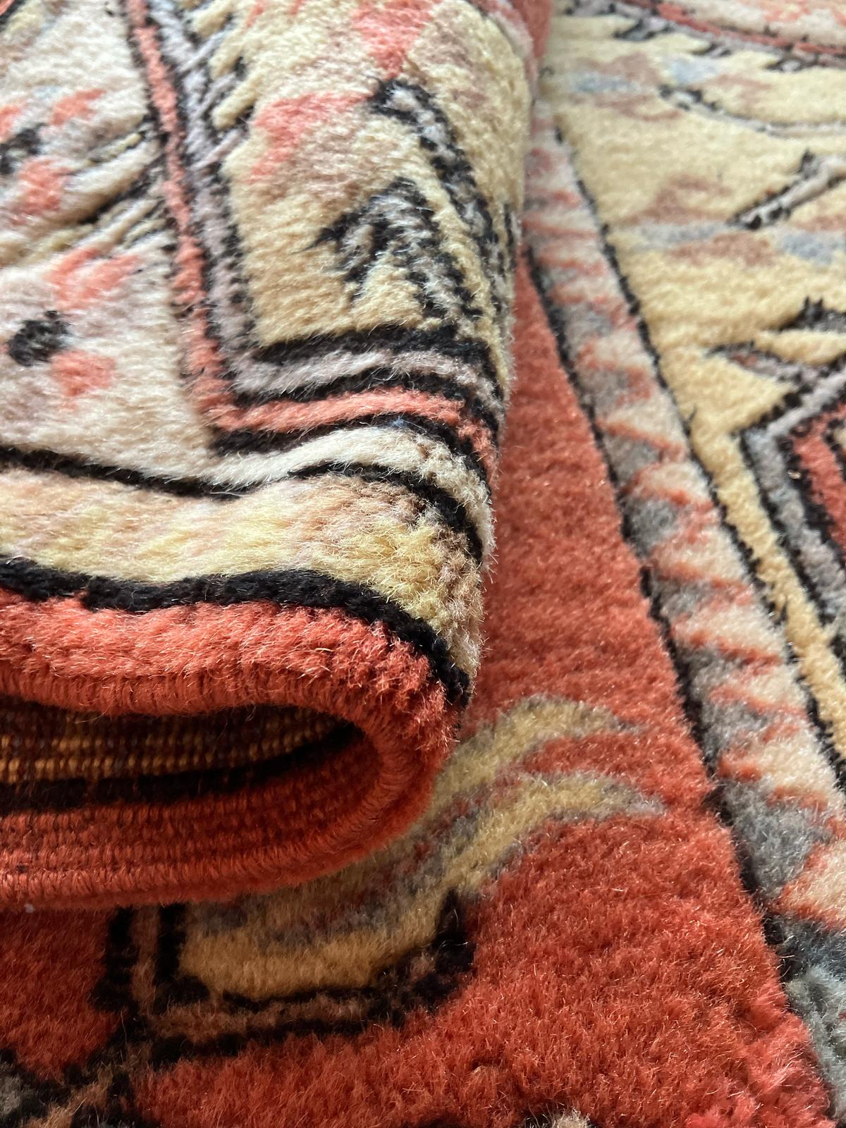 Handmade Vintage Turkish Small Rug 2'10" X 4'2"