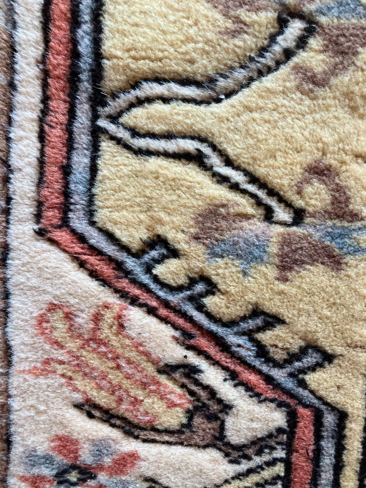 Handmade Vintage Turkish Small Rug 2'10" X 4'2"
