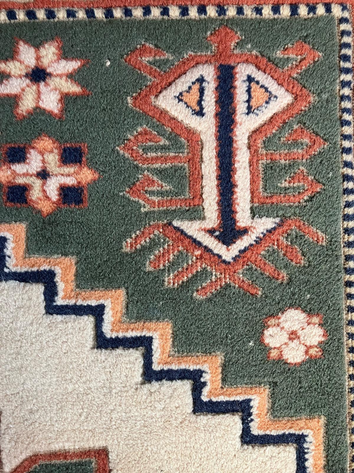 Handmade Vintage Turkish Medium Rug 4'2" X 7'4"