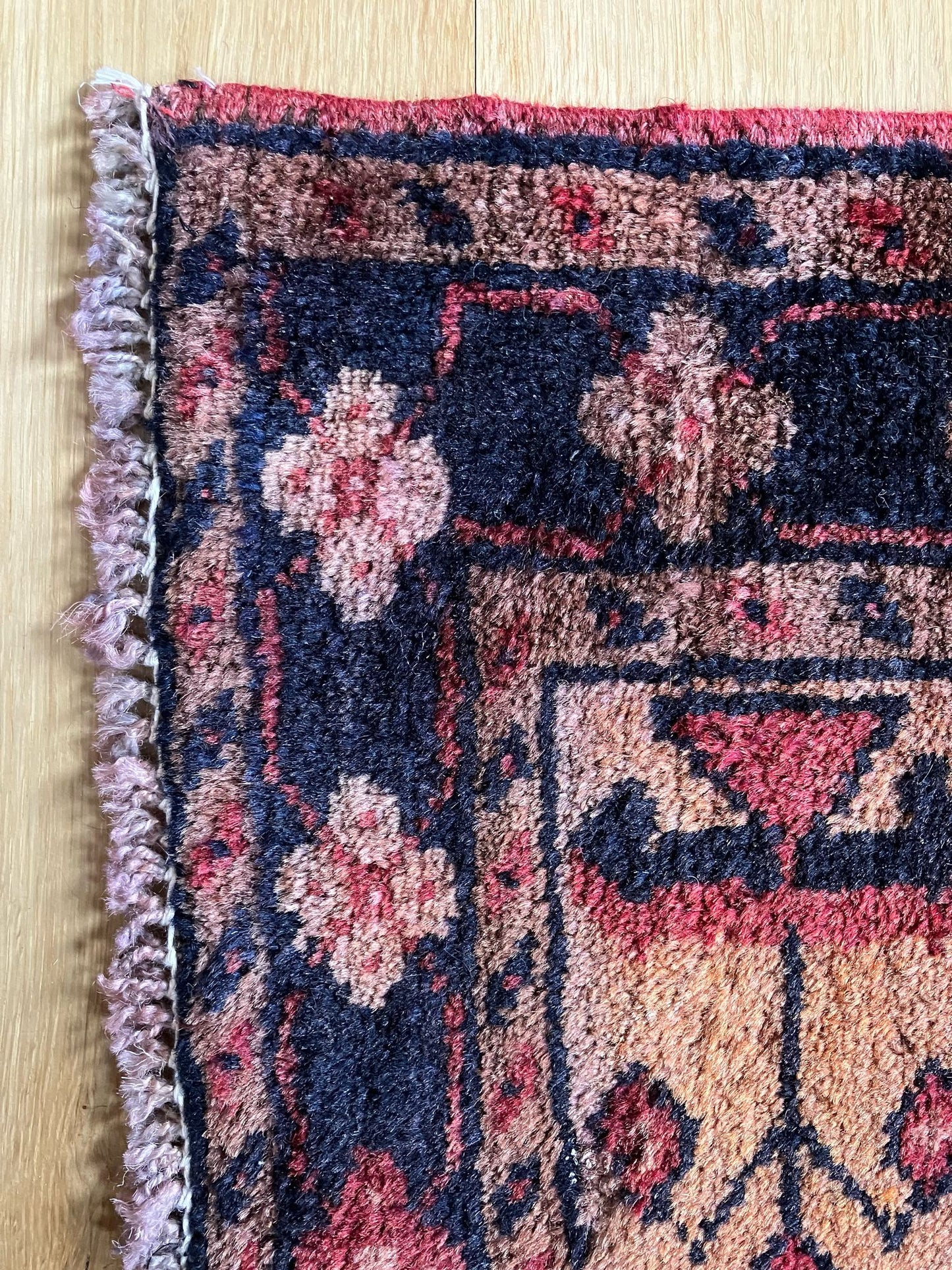 Handmade Vintage Turkish Entryway Rug 1'11" X 3'6"