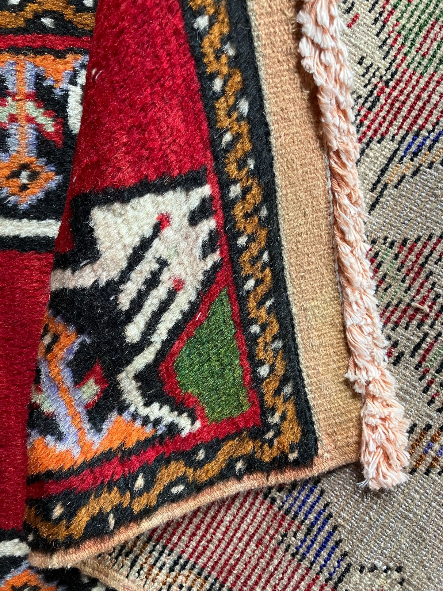 Handmade Vintage Turkish Entryway Rug 1'6" X 3'