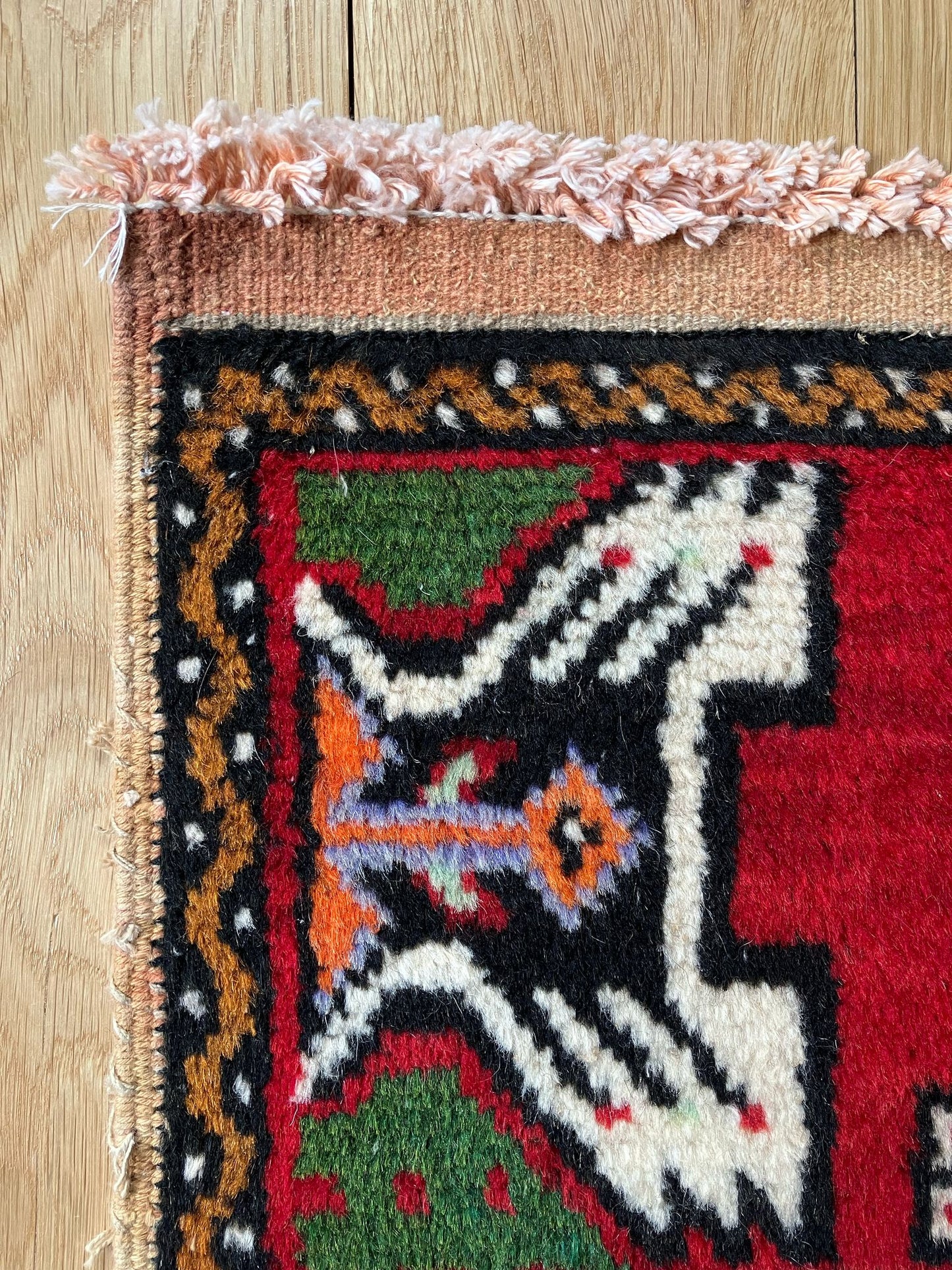 Handmade Vintage Turkish Entryway Rug 1'6" X 3'