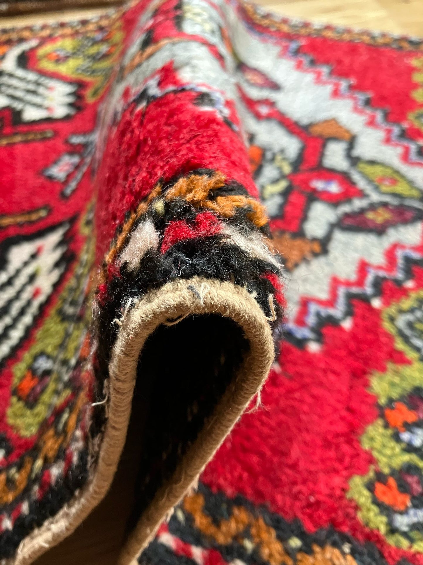 Handmade Vintage Turkish Entryway Rug 1'9" X 3'3"