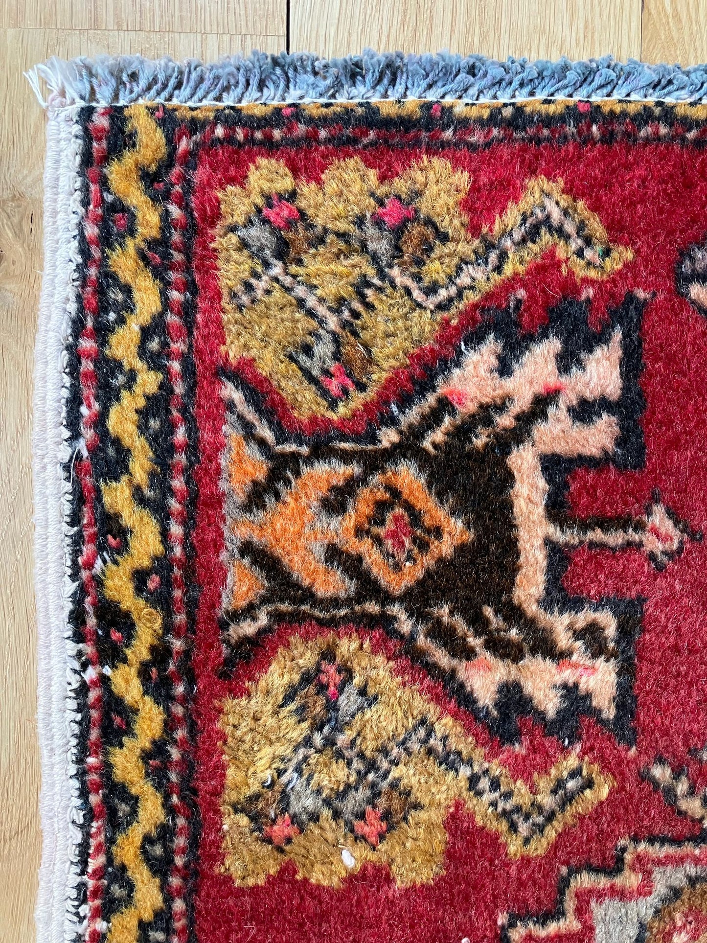 Handmade Vintage Turkish Entryway Rug 1'9" X 2'11"