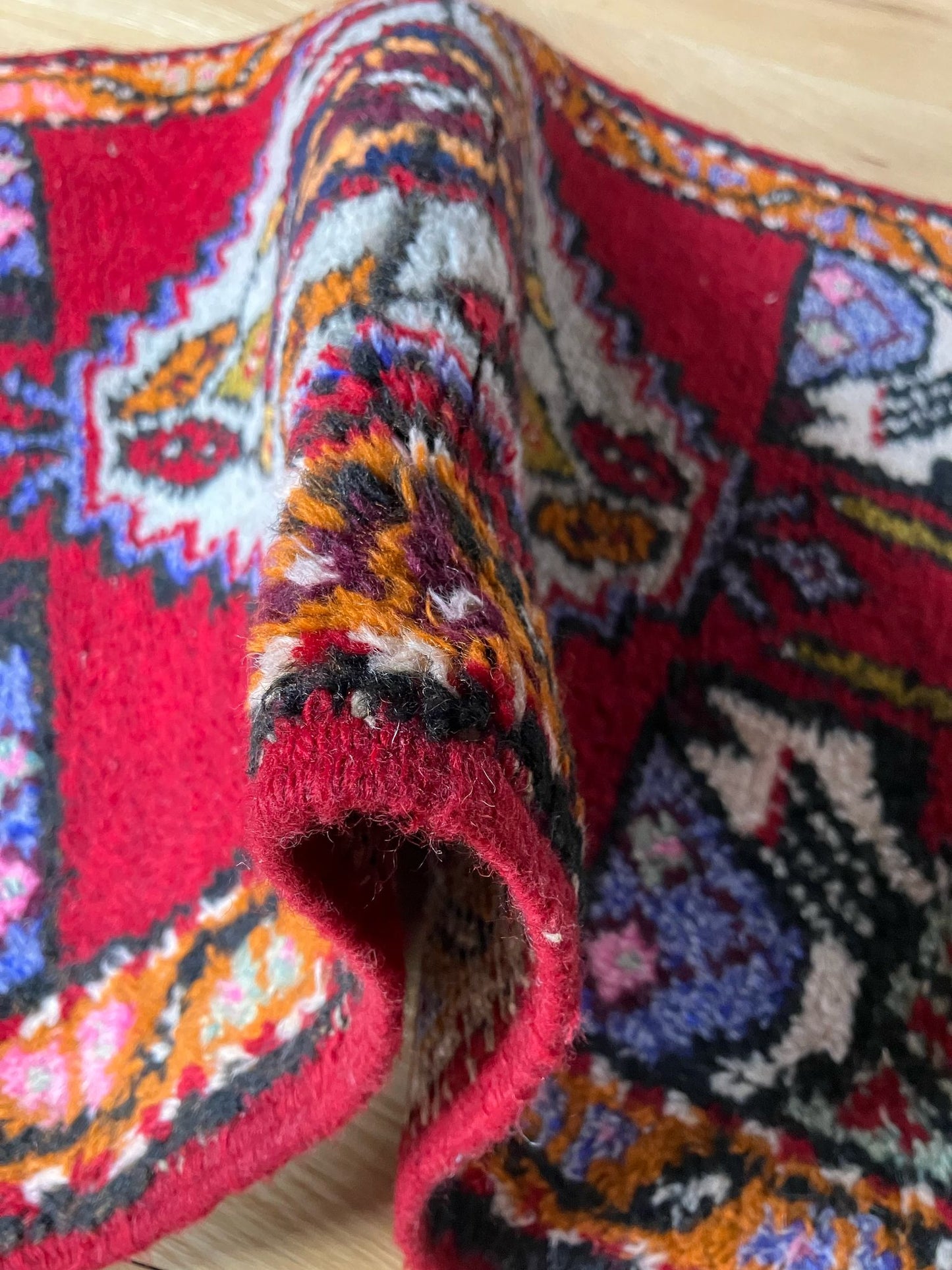 Handmade Vintage Turkish Entryway Rug 1'9" X 3'6"