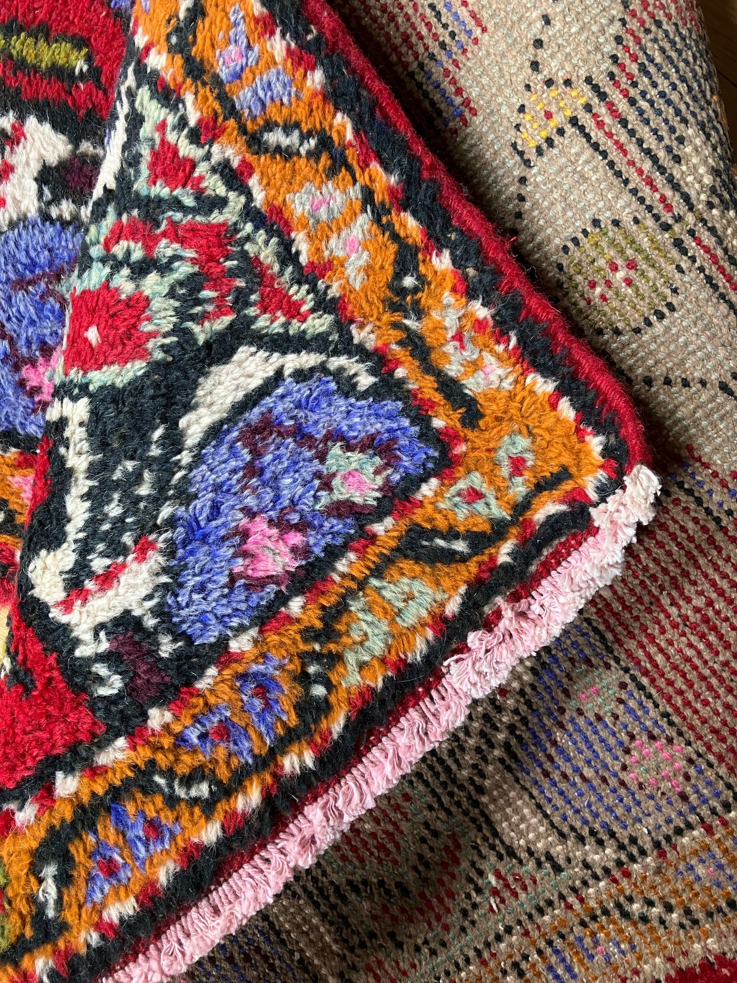 Handmade Vintage Turkish Entryway Rug 1'9" X 3'6"